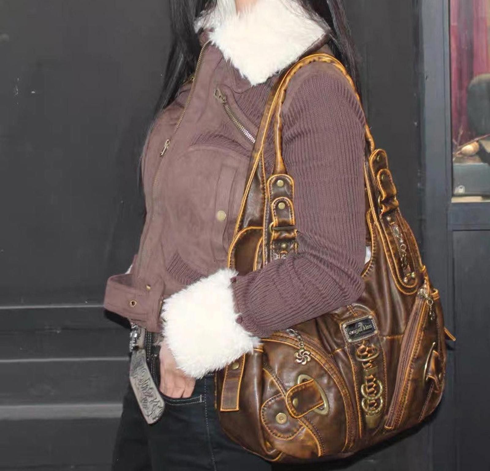 Archival Clothing x Bag Y2K Brown Over Shoulder Bag, Women's