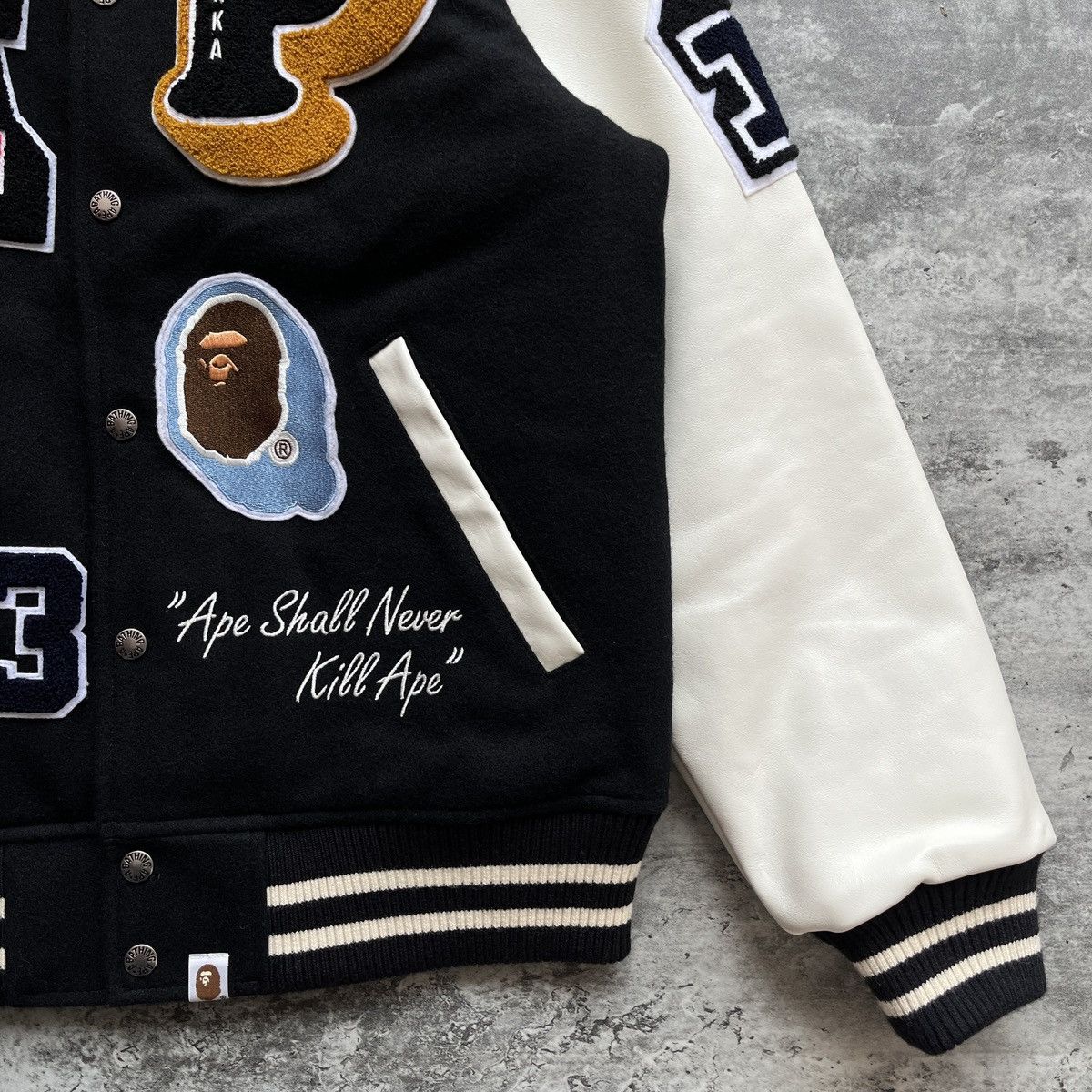 Bape Bape Crazy Patch Varsity Jacket F/W 2021 Size US M / EU 48-50 / 2 - 18 Thumbnail