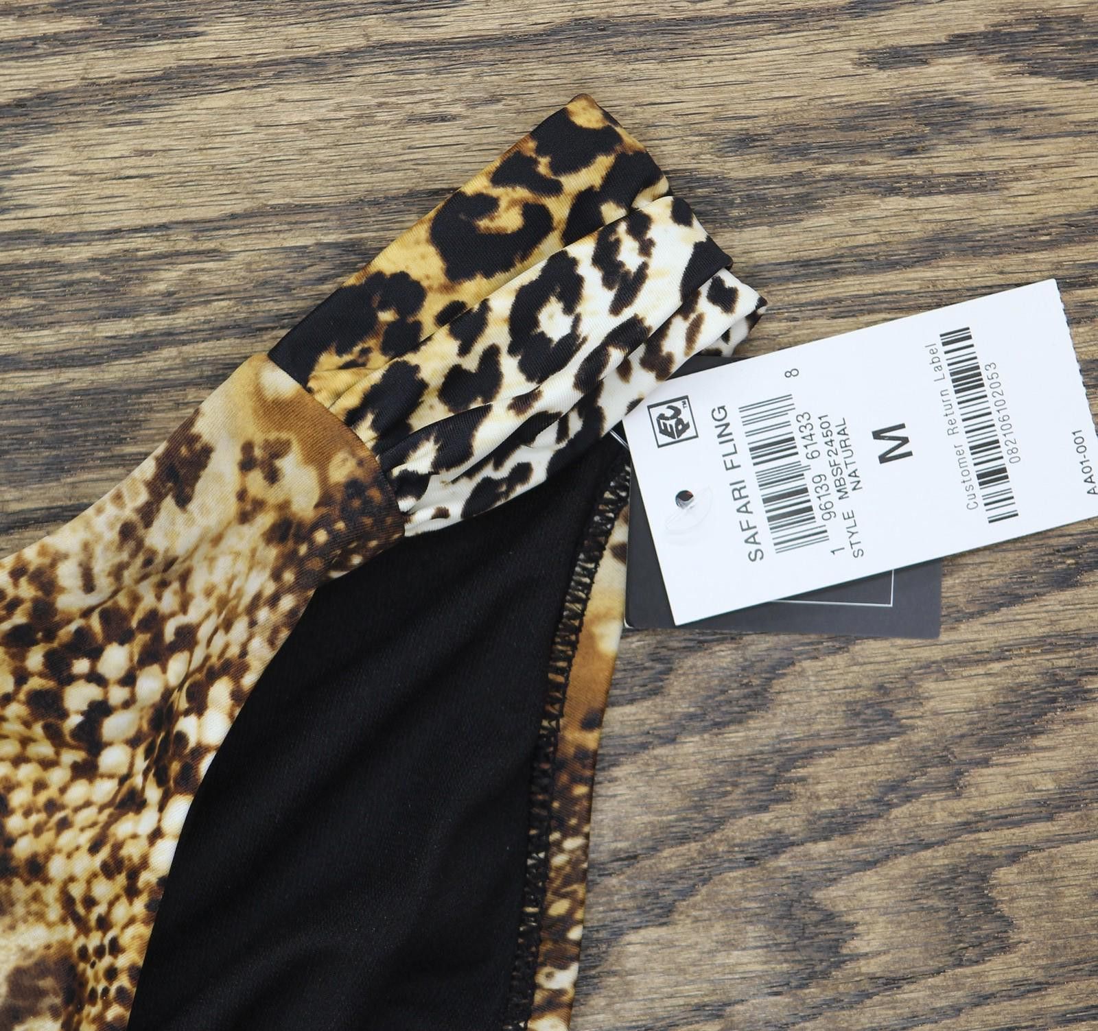 Bar III Nwt Bar Iii Hipster Bikini Bottoms Natural Animal Brown M Size ONE SIZE - 4 Thumbnail