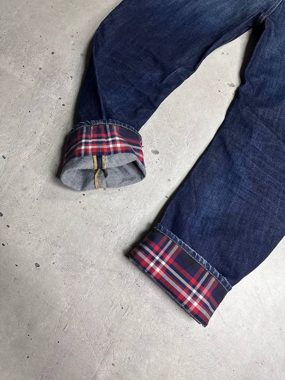Dsquared2 Dsquared2 Dark Blue Denim Jeans Size 50 Italy Plaid Cuff Y2K Size US 34 / EU 50 - 3 Thumbnail