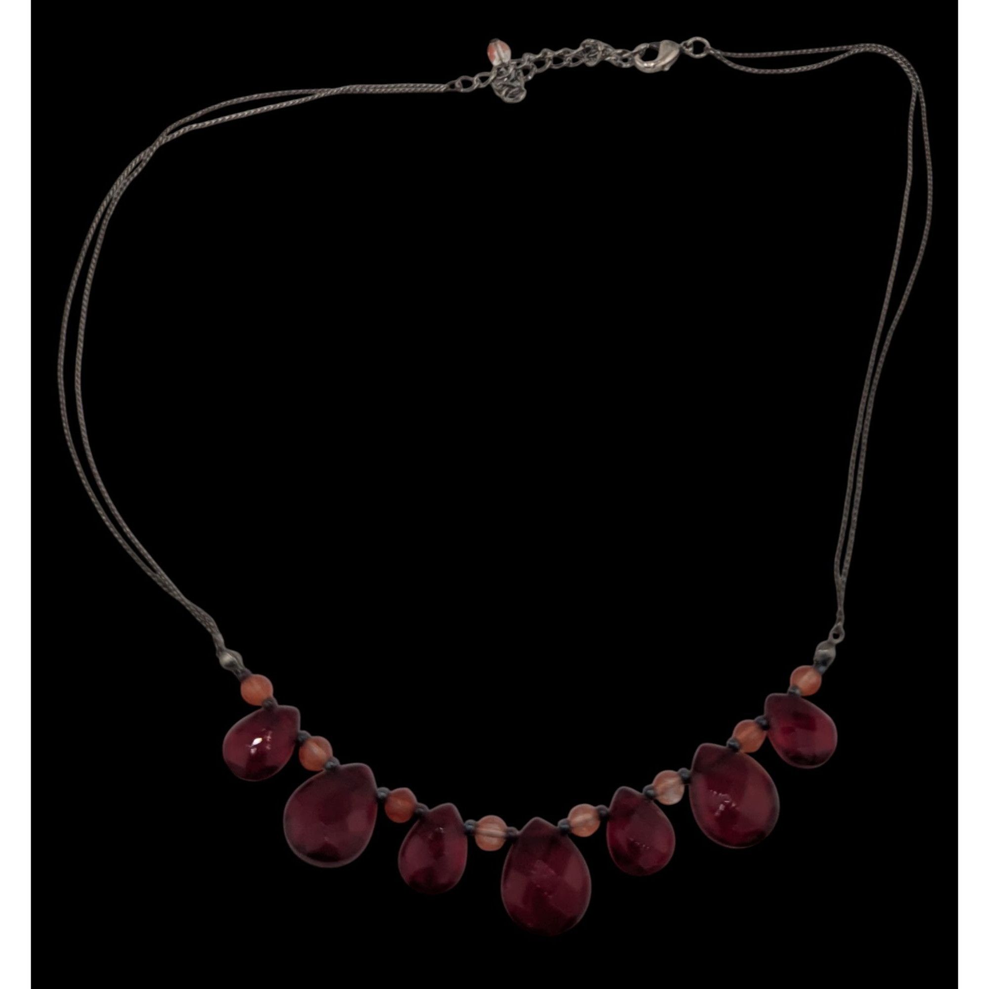 Other Gothic Vampire Blood Red Teardrop Statement Necklace Size ONE SIZE - 2 Thumbnail