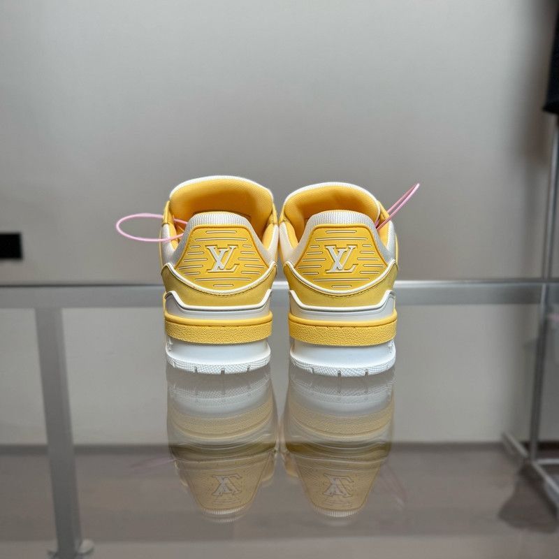 Louis Vuitton Louis Vuitton Yellow White Low-Top Sneakers - Size US 9 / EU 42 - 3 Thumbnail