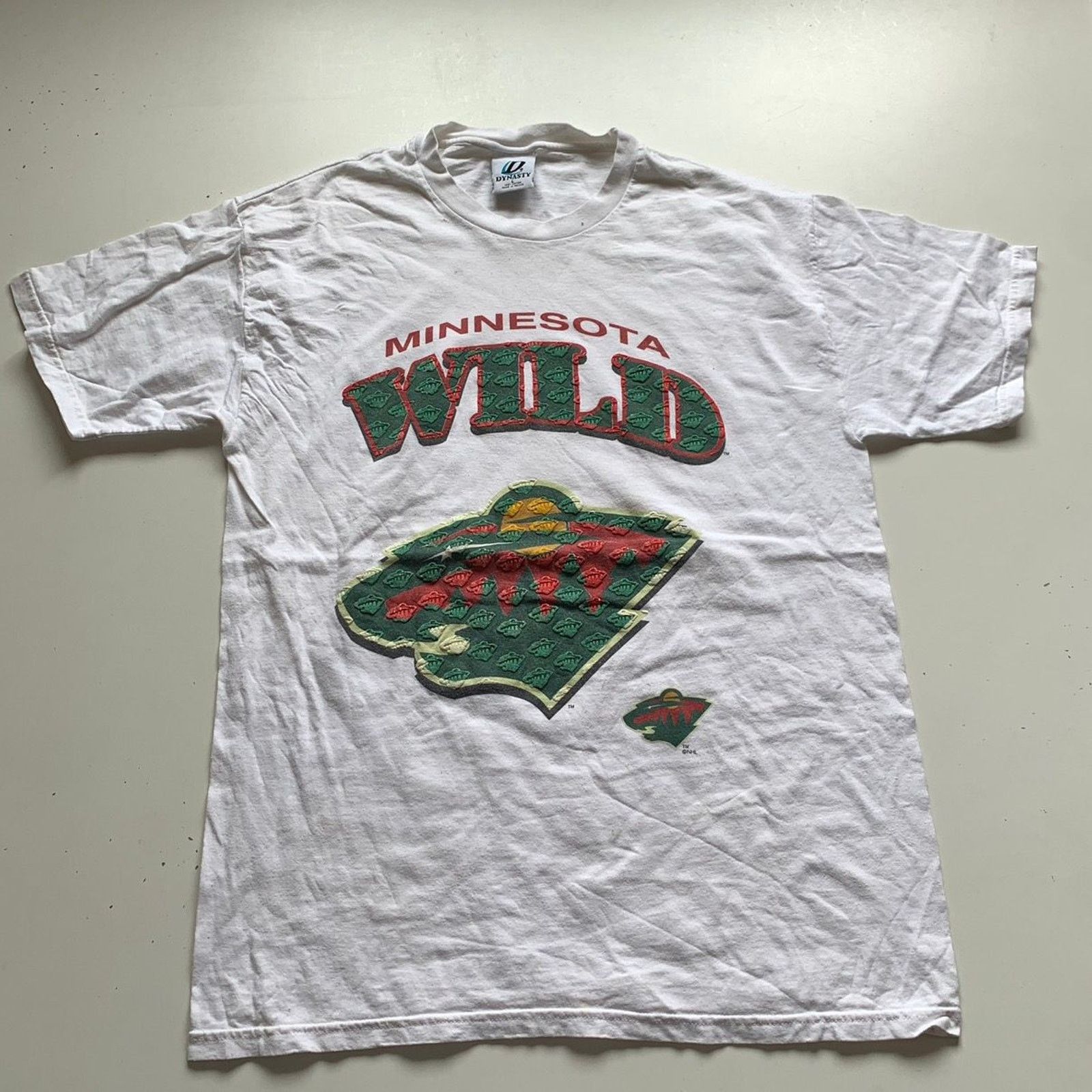 NHL × Vintage Vintage 90s Minnesota Wild NHL Hockey Graphic T Shirt Large Size US L / EU 52-54 / 3 - 1 Thumbnail
