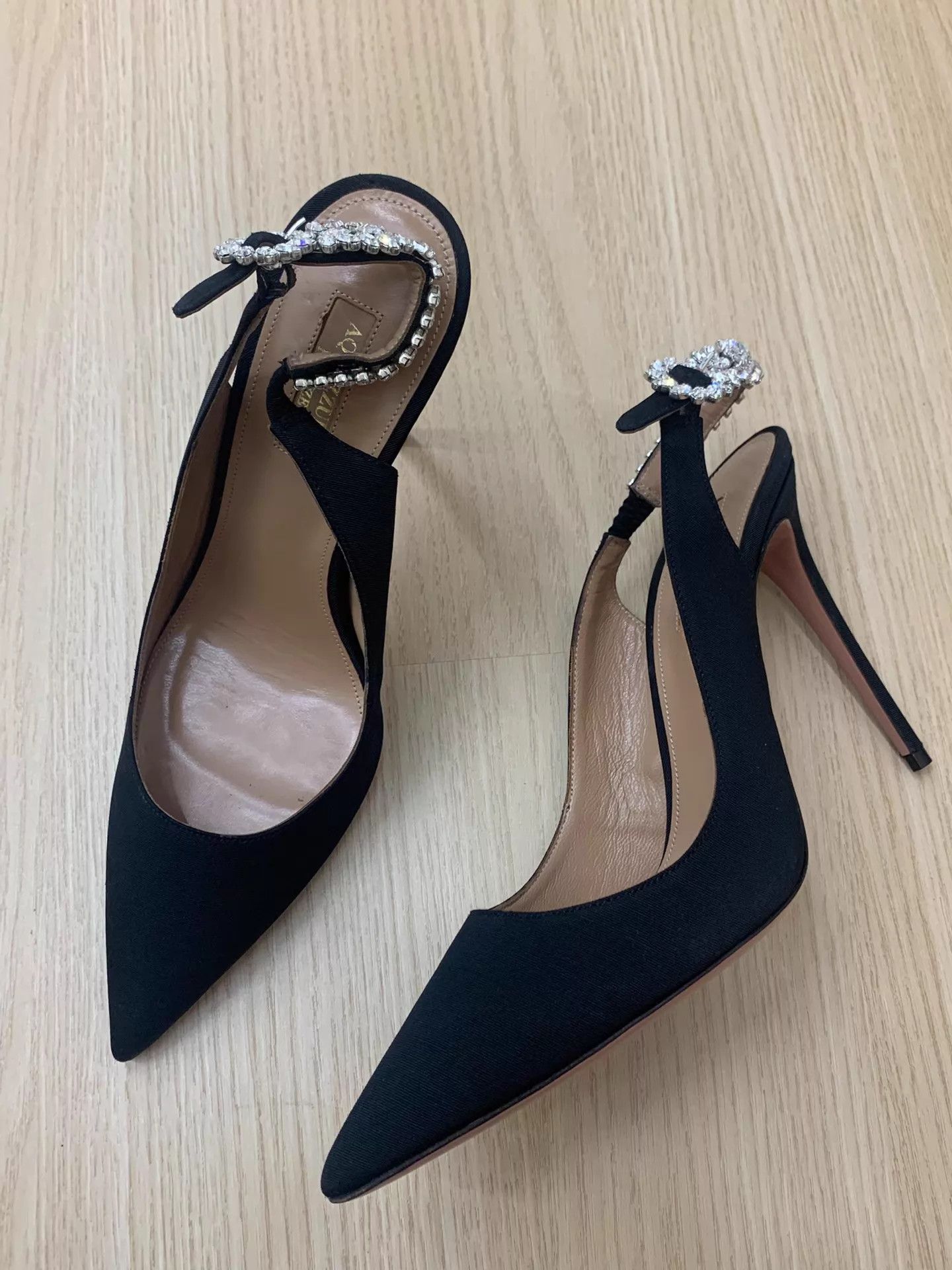Aquazzura Aquazzura Pineapple Black Crystal Pointy 40 Unworn Size US 9.5 / IT 39.5 - 2 Thumbnail