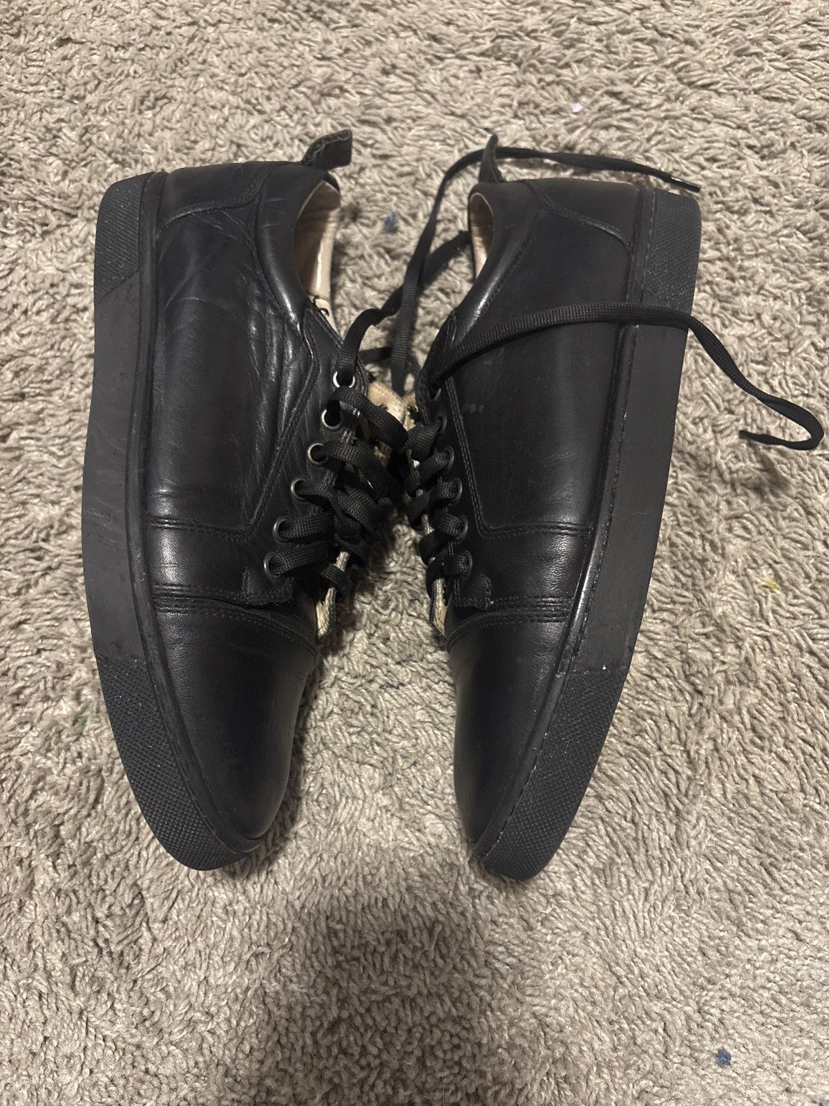Christian Louboutin Christian Louboutin Louis Junior Flat Calf Black Sneakers Size US 8 / EU 41 - 5 Thumbnail
