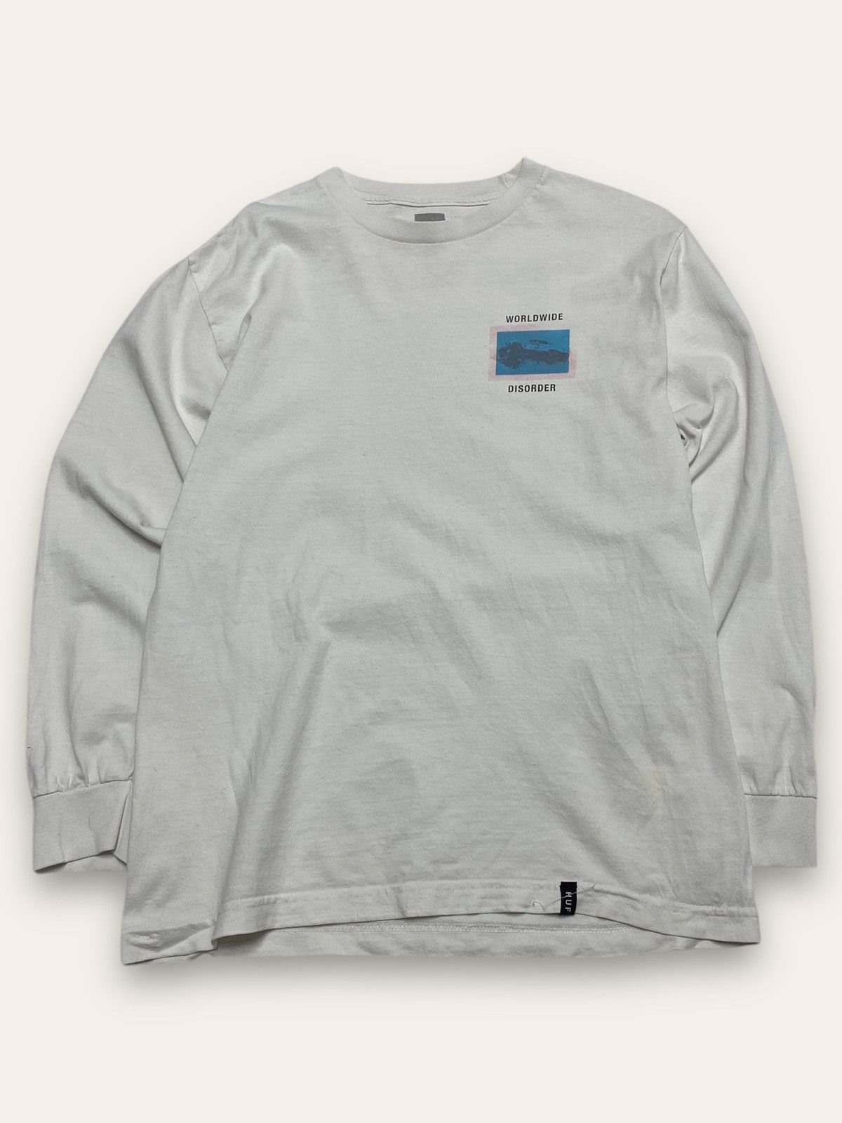 Huf Vintage HUF Big Logo Disorder Longsleeve Tee Shirt Y2K Size US S / EU 44-46 / 1 - 2 Thumbnail