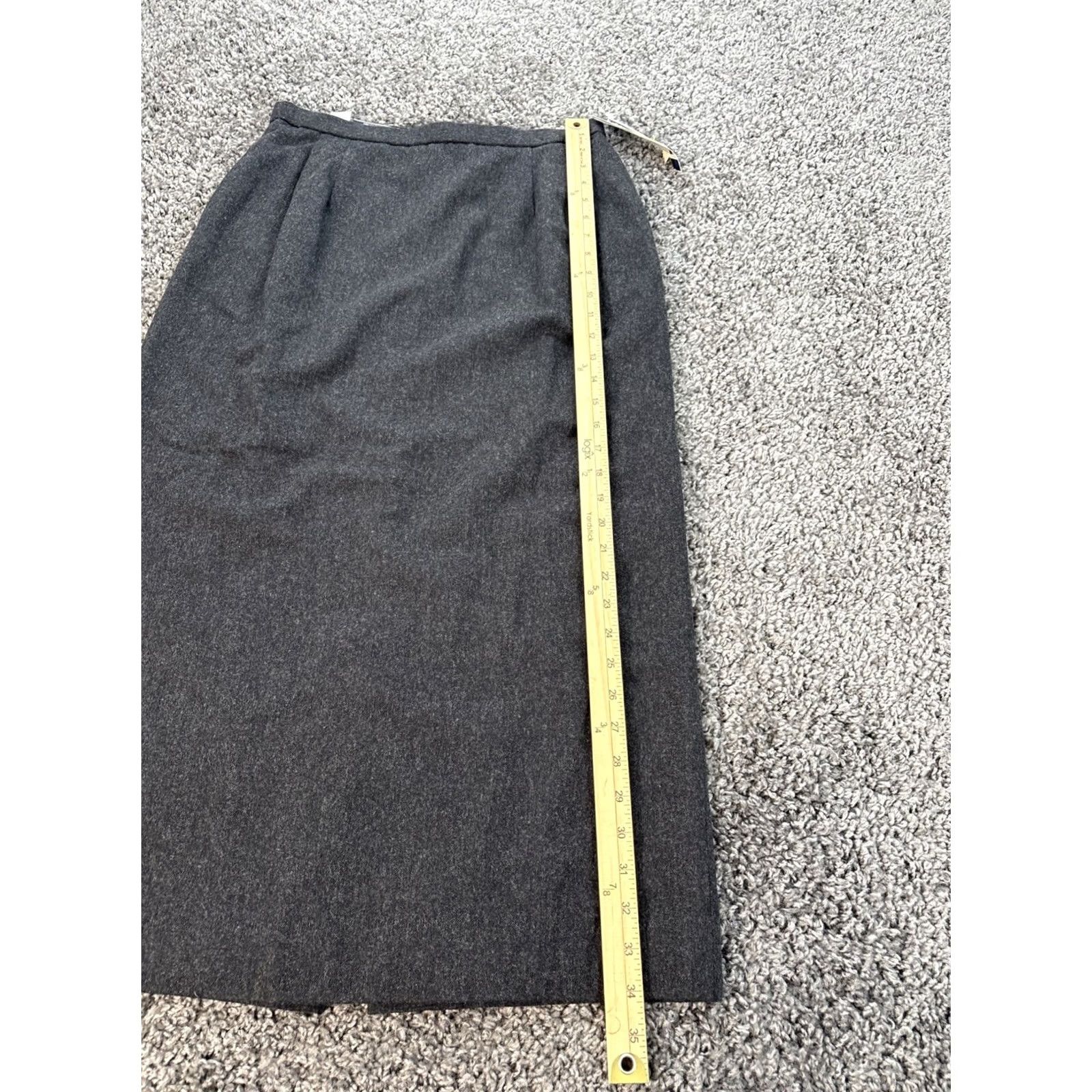 Pendleton VINTAGE Pendleton Skirt Womens 12 Wool Midi Gray Straight 90s Womens Size 34" / US 12 / IT 48 - 2 Thumbnail