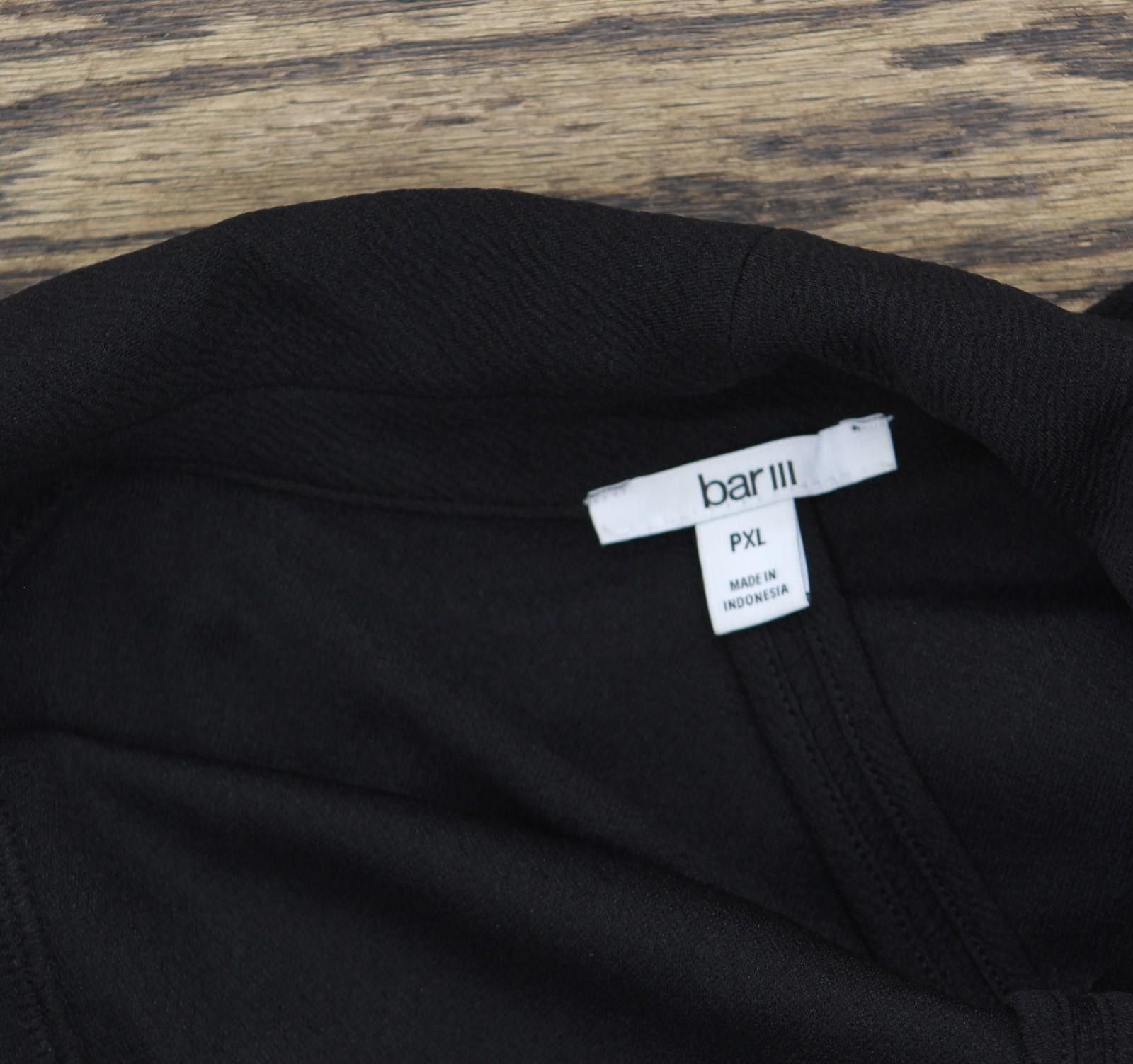 Bar III Nwt Bar Iii Petite Ruched-sleeve Blazer Jacket Black Pxl Size XL / US 12-14 / IT 48-50 - 6 Thumbnail