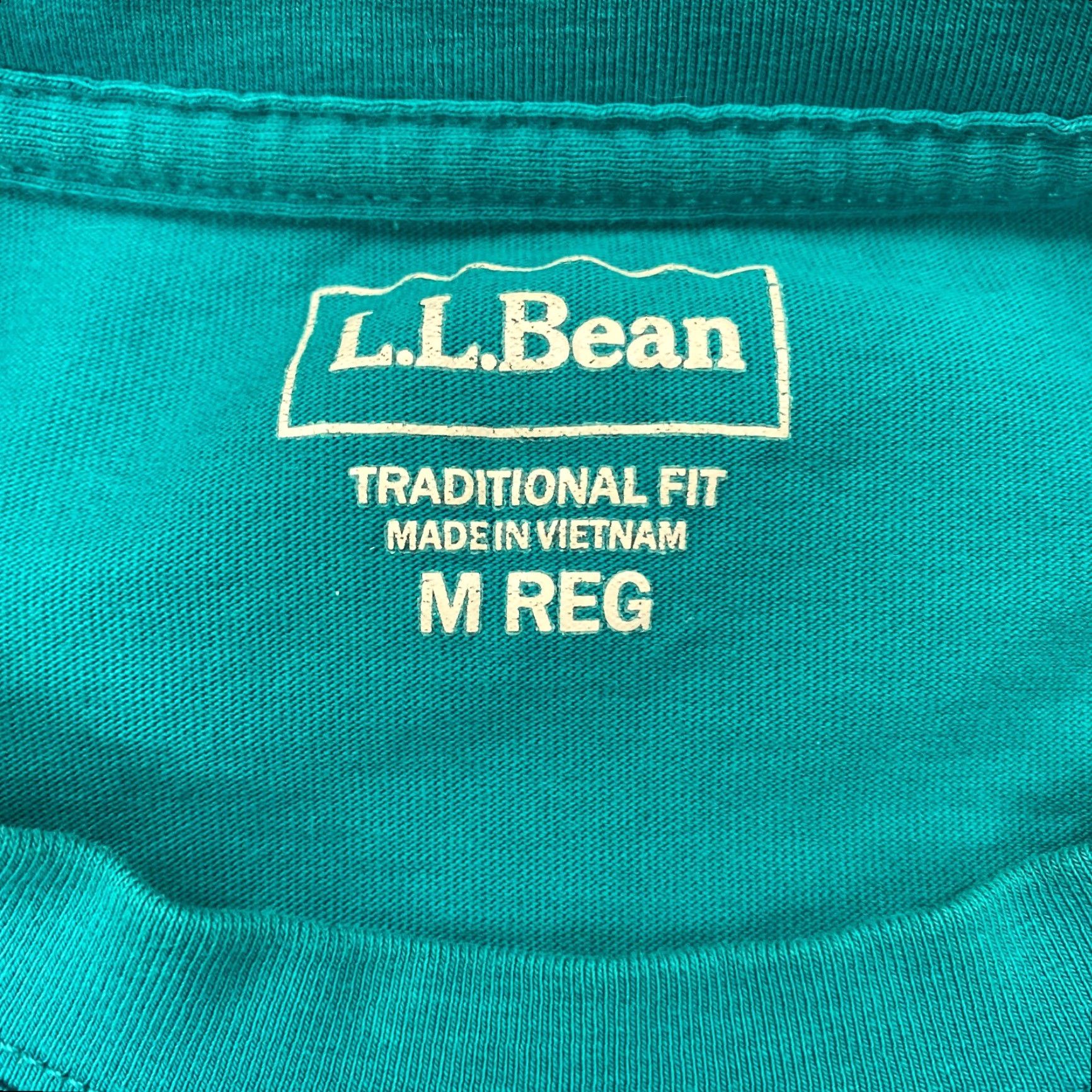 Vintage L.L. Bean Pocket Shirt Mens M Teal Blue Crew Neck Short Sleeve Jersey Regular Fit Pockets T-Shirt Size US M / EU 48-50 / 2 - 4 Thumbnail
