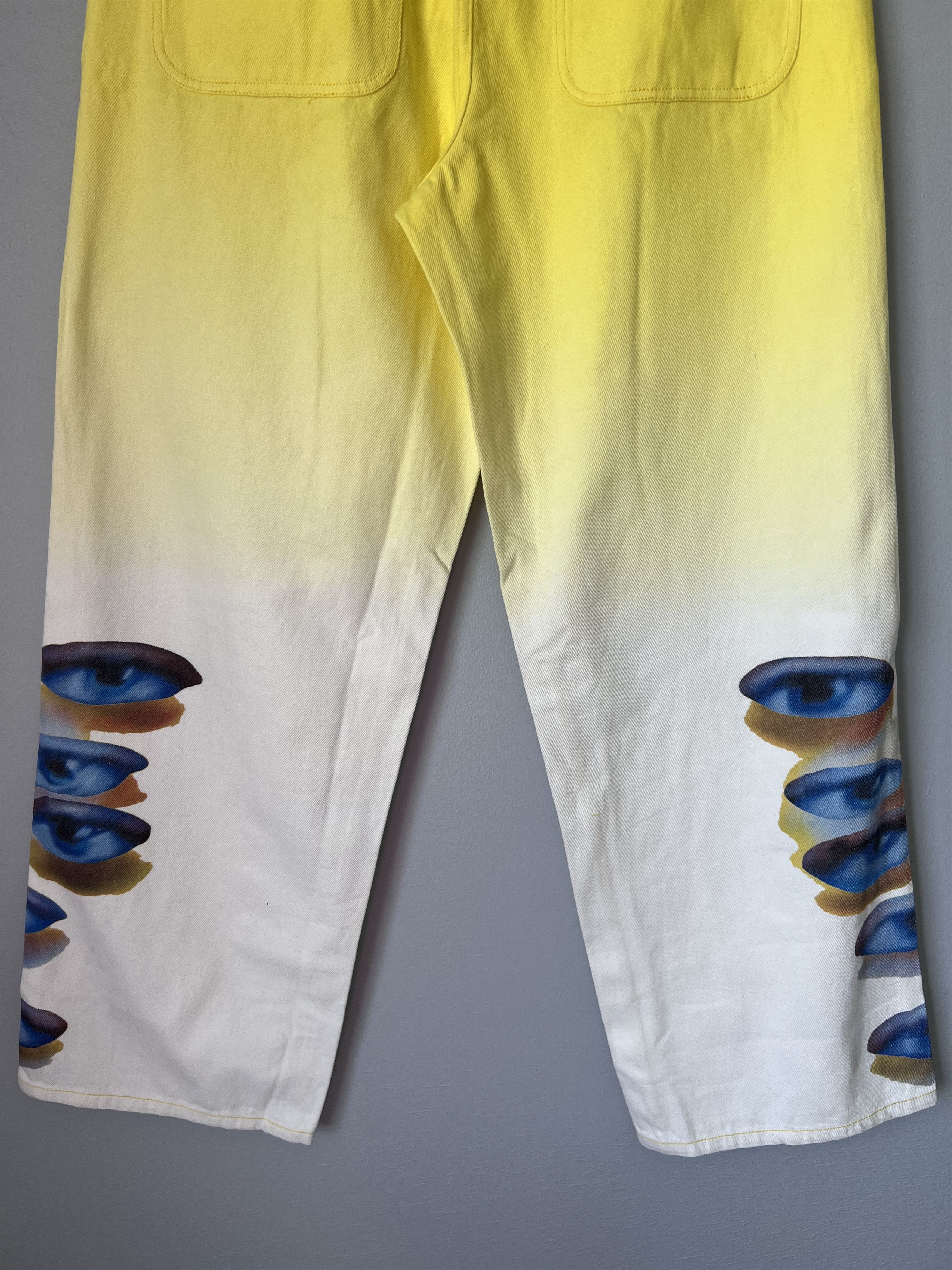 Pleasures Pleasures Austin Lee Human Eye Baggy Jeans in Yellow Size US 34 / EU 50 - 7 Thumbnail