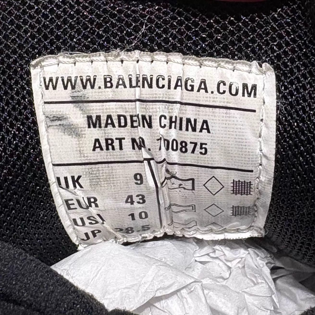Balenciaga Balenciaga Track 3.0 Distressed Black Sneakers 43 Size US 10 / EU 43 - 8 Thumbnail