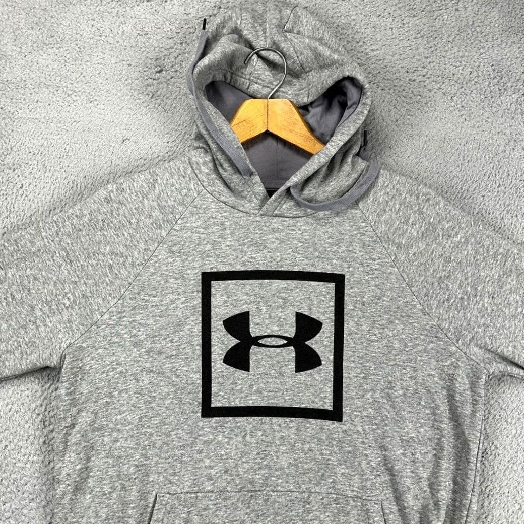 Under Armour Under Armour Hoodie Sweater Mens Adult Medium Grey Big Logo Pullover Sweatshirt Outdoor Size US M / EU 48-50 / 2 - 2 Thumbnail