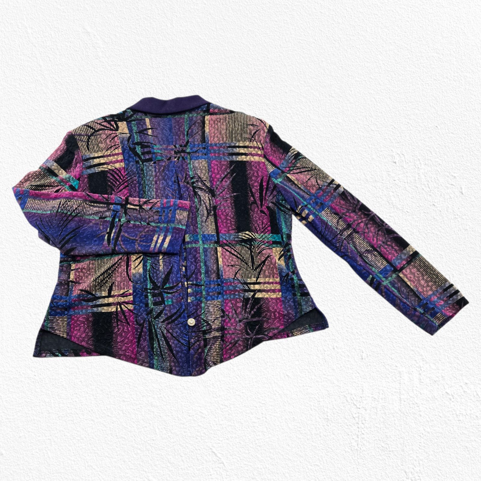 Vintage Vintage Purple Jacquard Dress Set Jacket Set Size 12 Size XL / US 12-14 / IT 48-50 - 11 Thumbnail