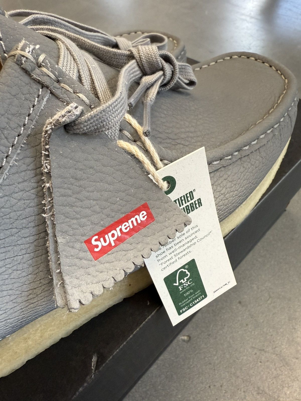 Clarks × Supreme 2025 Clarks Originals Wallabee Supreme Silver Reflective Size US 9.5 / EU 42-43 - 11 Thumbnail