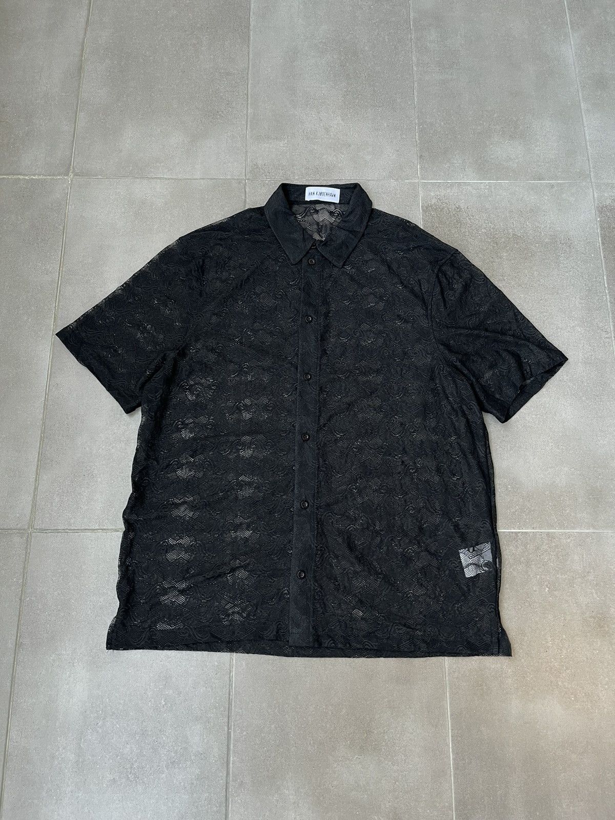 Han Kjobenhavn !DS! SS23 Han Kjobenhavn Lace Monogram Black Summer Shirt Size US M / EU 48-50 / 2 - 8 Thumbnail