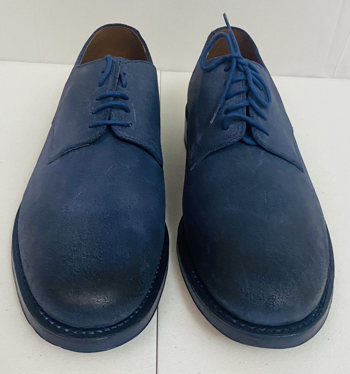 Grenson Grenson Blue Leather Burnished Toe Finnegan Derby 10 NIB Size US 10 / EU 43 - 4 Thumbnail