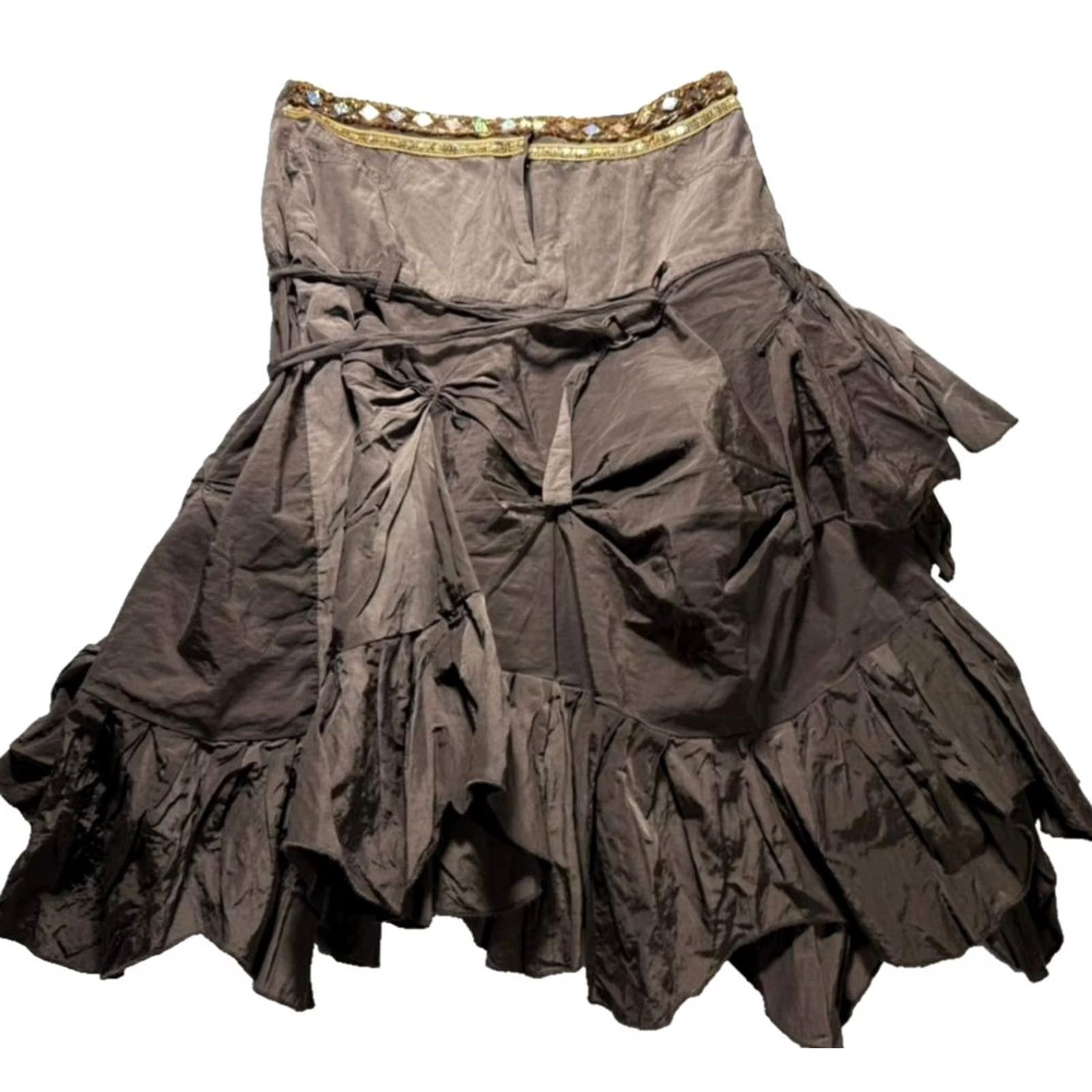 Vintage Urban Renewal Midi Skirt Brown M Casual Corduroy Pull On Women Size 32" / US 10 / IT 46 - 2 Thumbnail