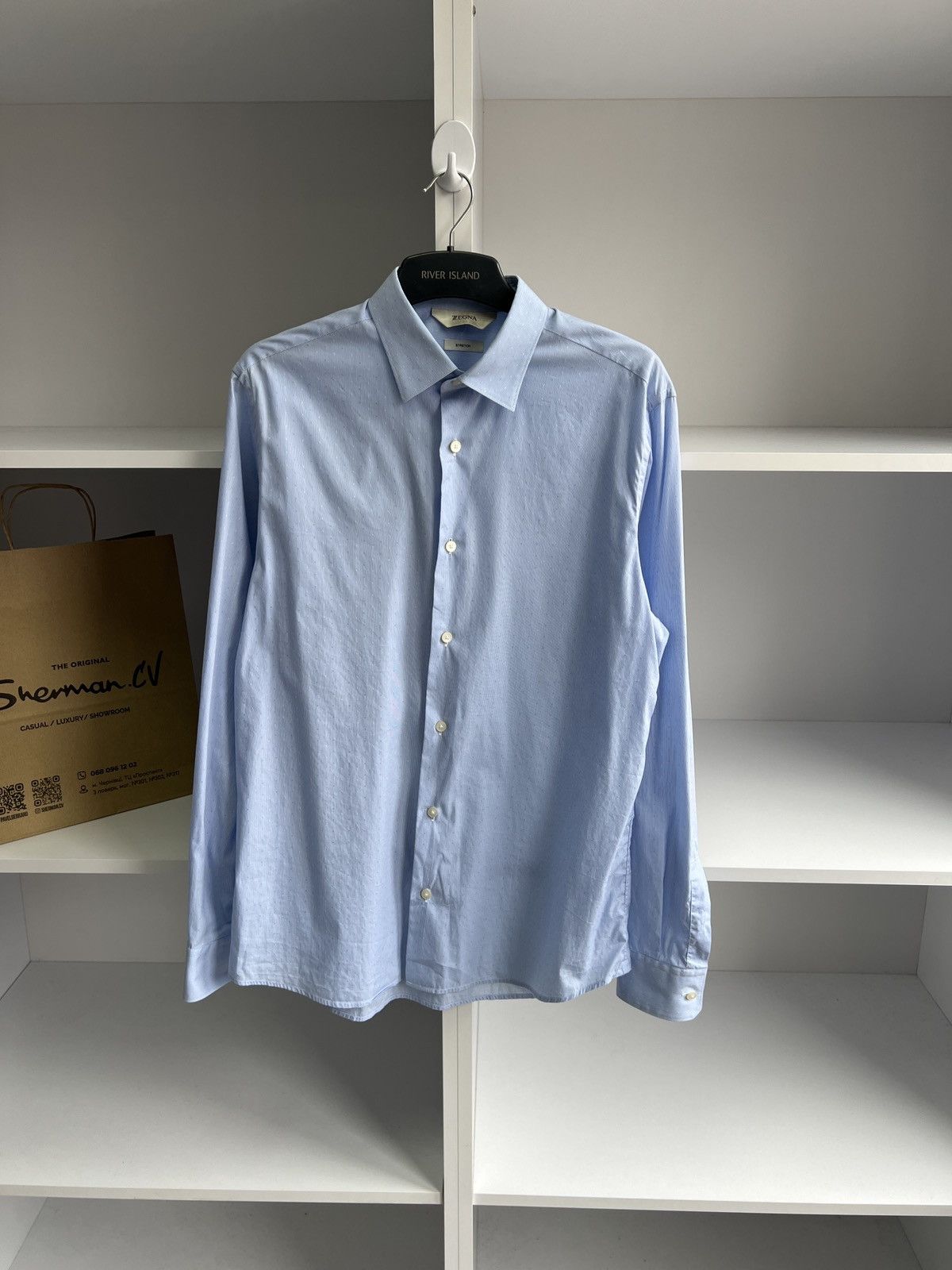 Designer × Ermenegildo Zegna × Vintage Vintage Zegna Luxury Old Money style Button Up Shirt Size US M / EU 48-50 / 2 - 2 Thumbnail