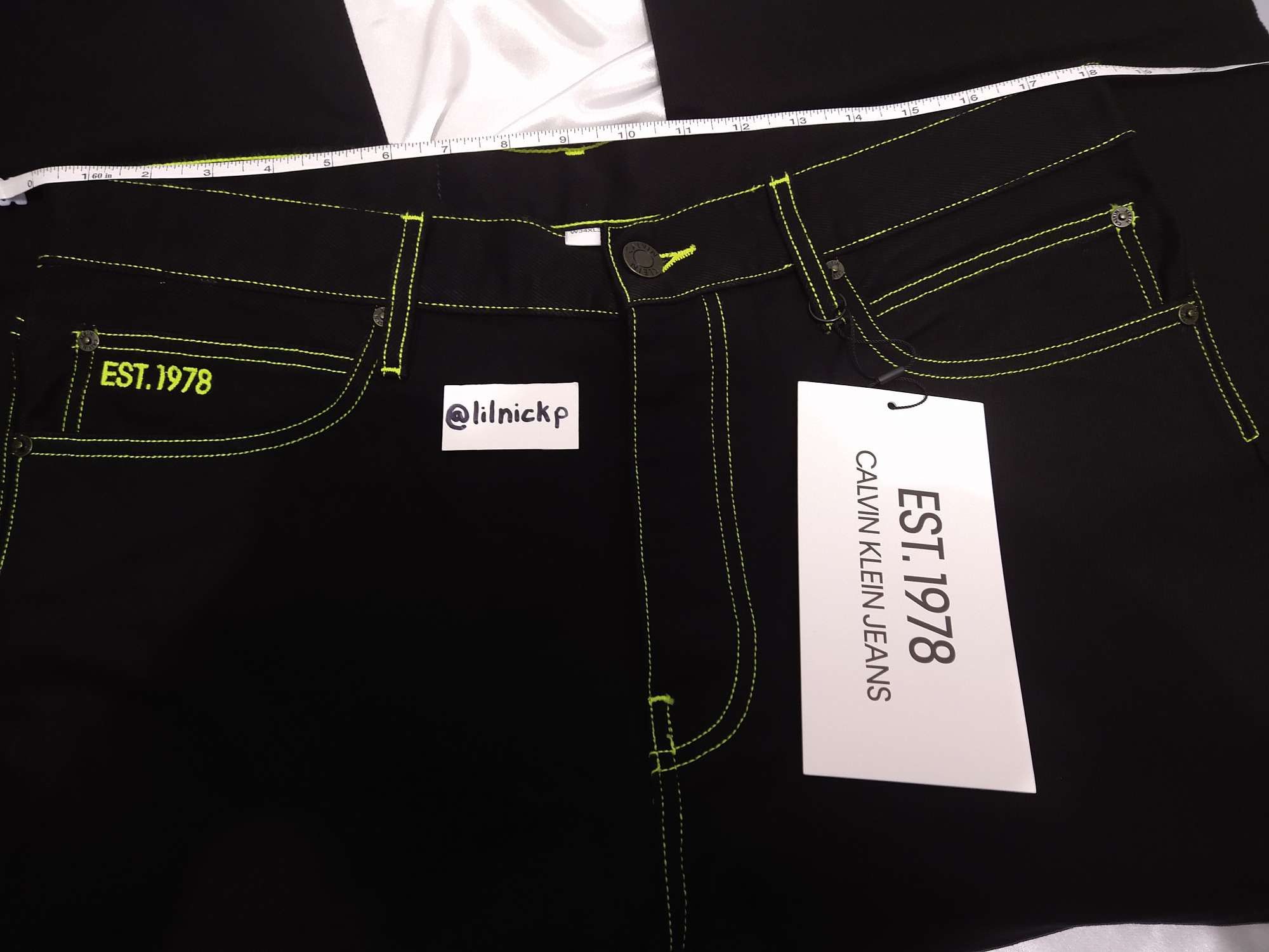 Calvin Klein 205W39NYC EST. 1978 Baggy Black Hole Jeans Size US 34 / EU 50 - 6 Thumbnail