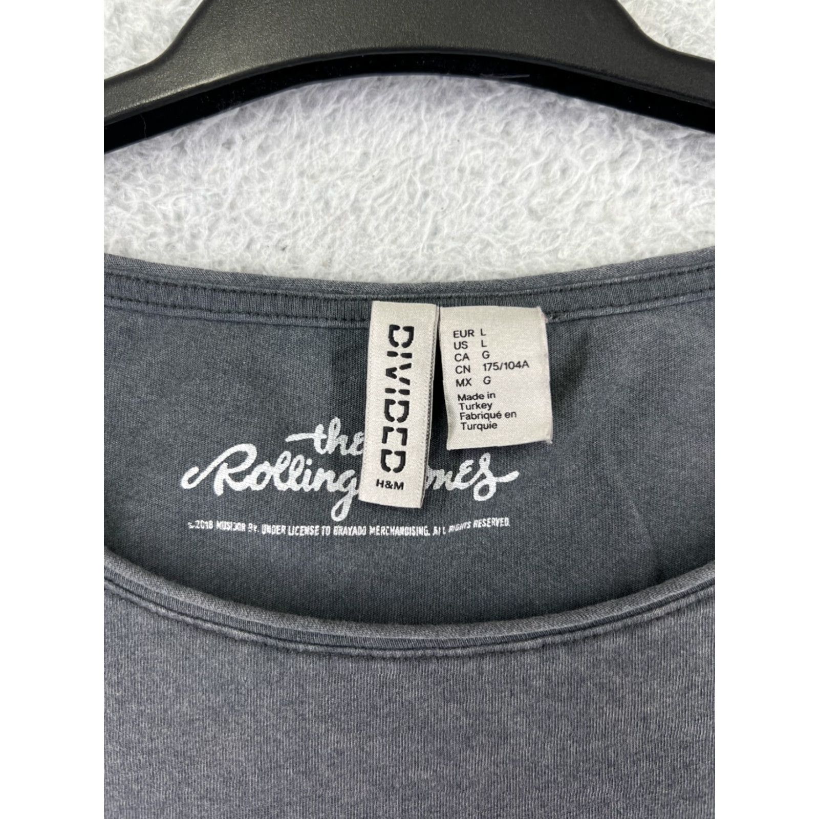 Vintage Rolling Stones Shirt Womens L Gray Polyester Blend Short Sleeve Round Neck T-Shirt Music Rock Casual Womens Size L / US 10 / IT 46 - 4 Thumbnail