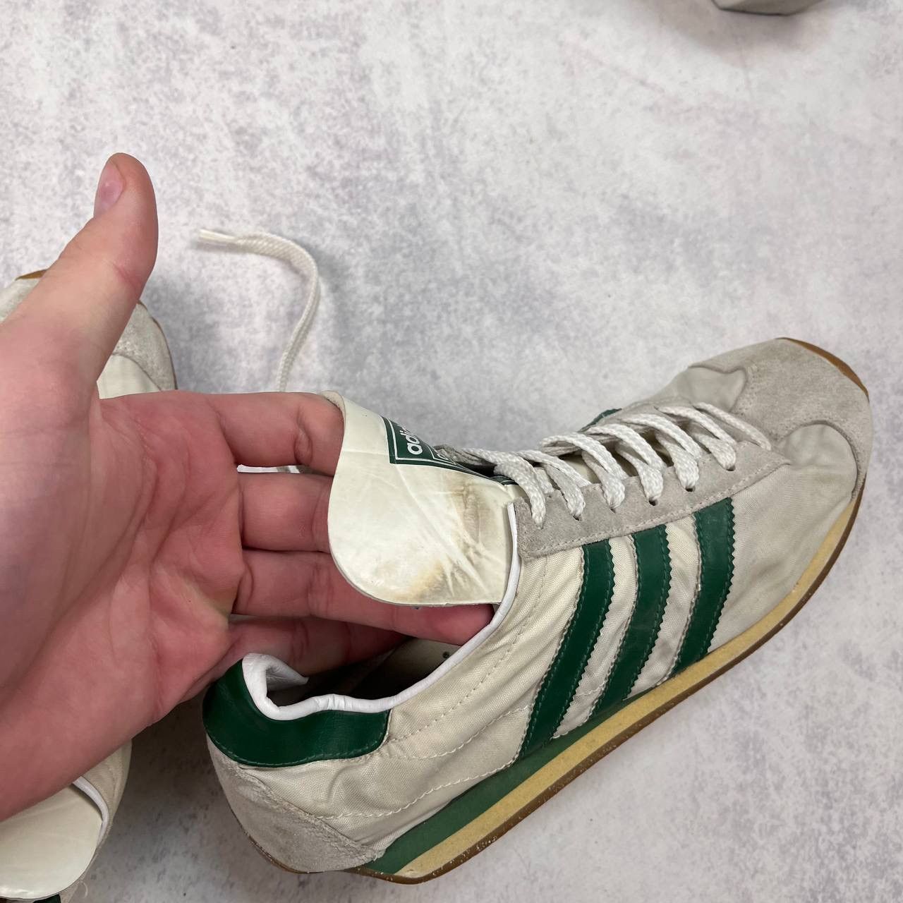 adidas gazelle silver green womens Vintage Adidas Sneakers Women's US 7.5  dla dushy