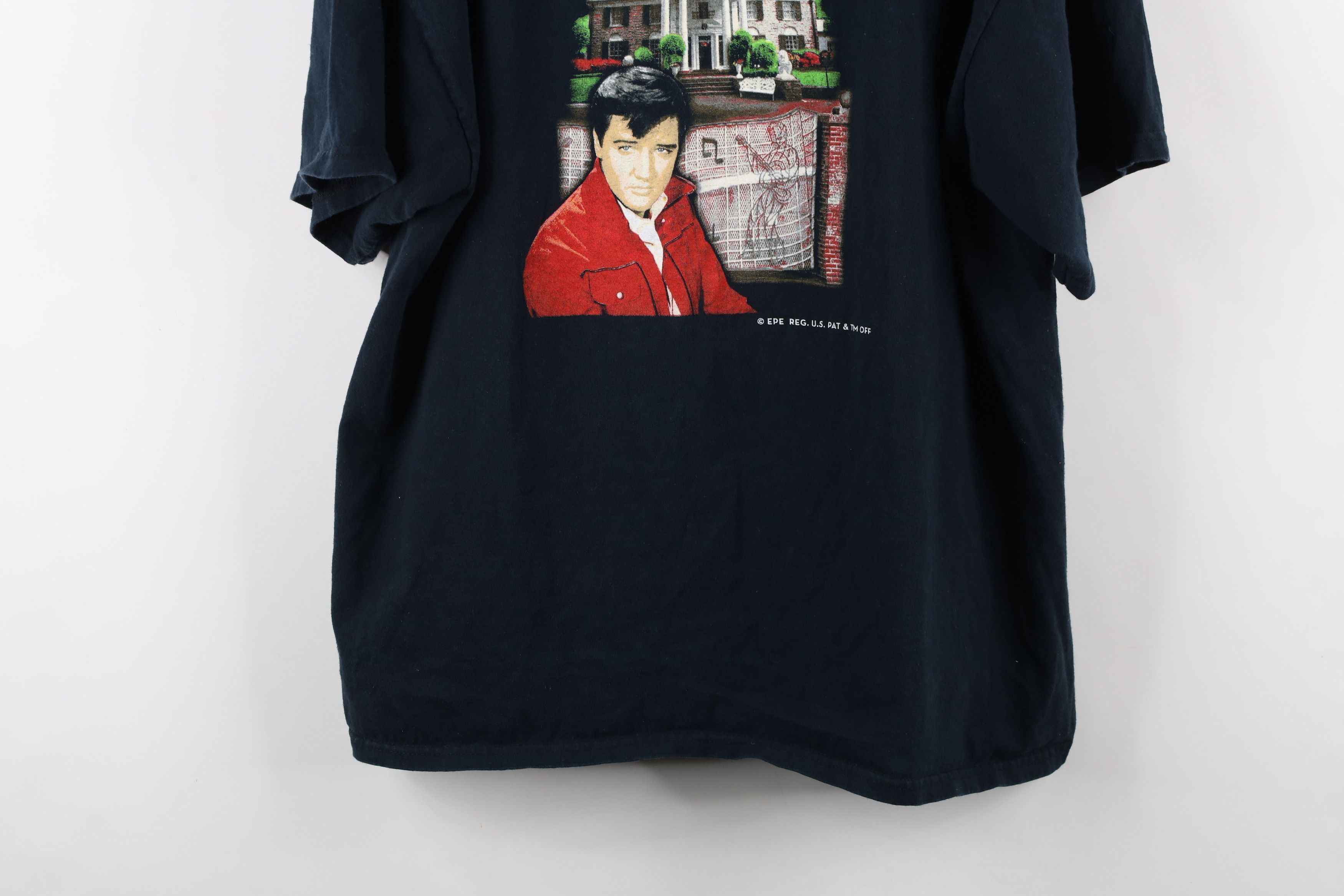 Vintage Vintage Y2K Welcome To Graceland Elvis Presley T-Shirt Black Size US XXL / EU 58 / 5 - 3 Thumbnail