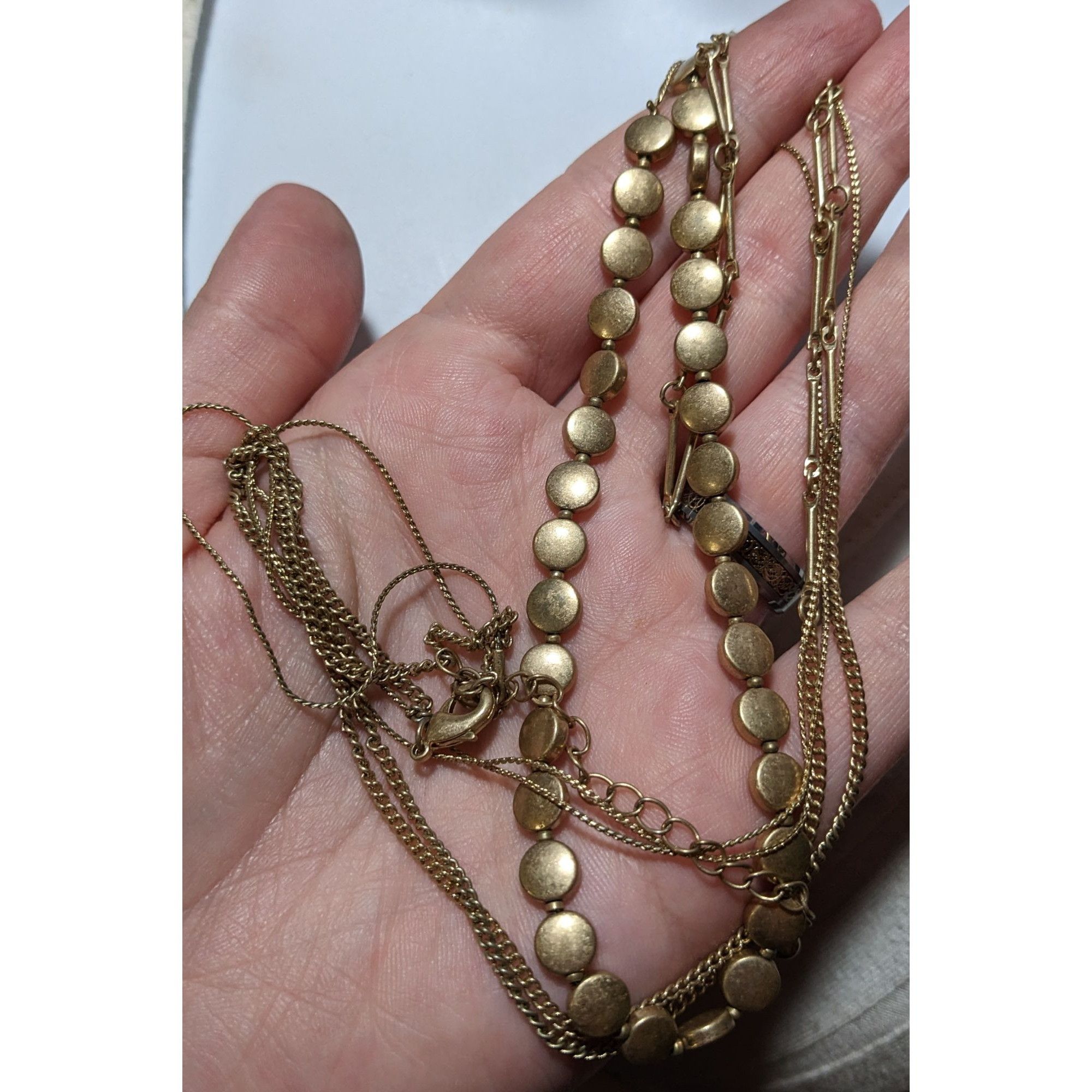 Other Preppy Multilayer Gold Chain Beaded Necklace Size ONE SIZE - 9 Thumbnail