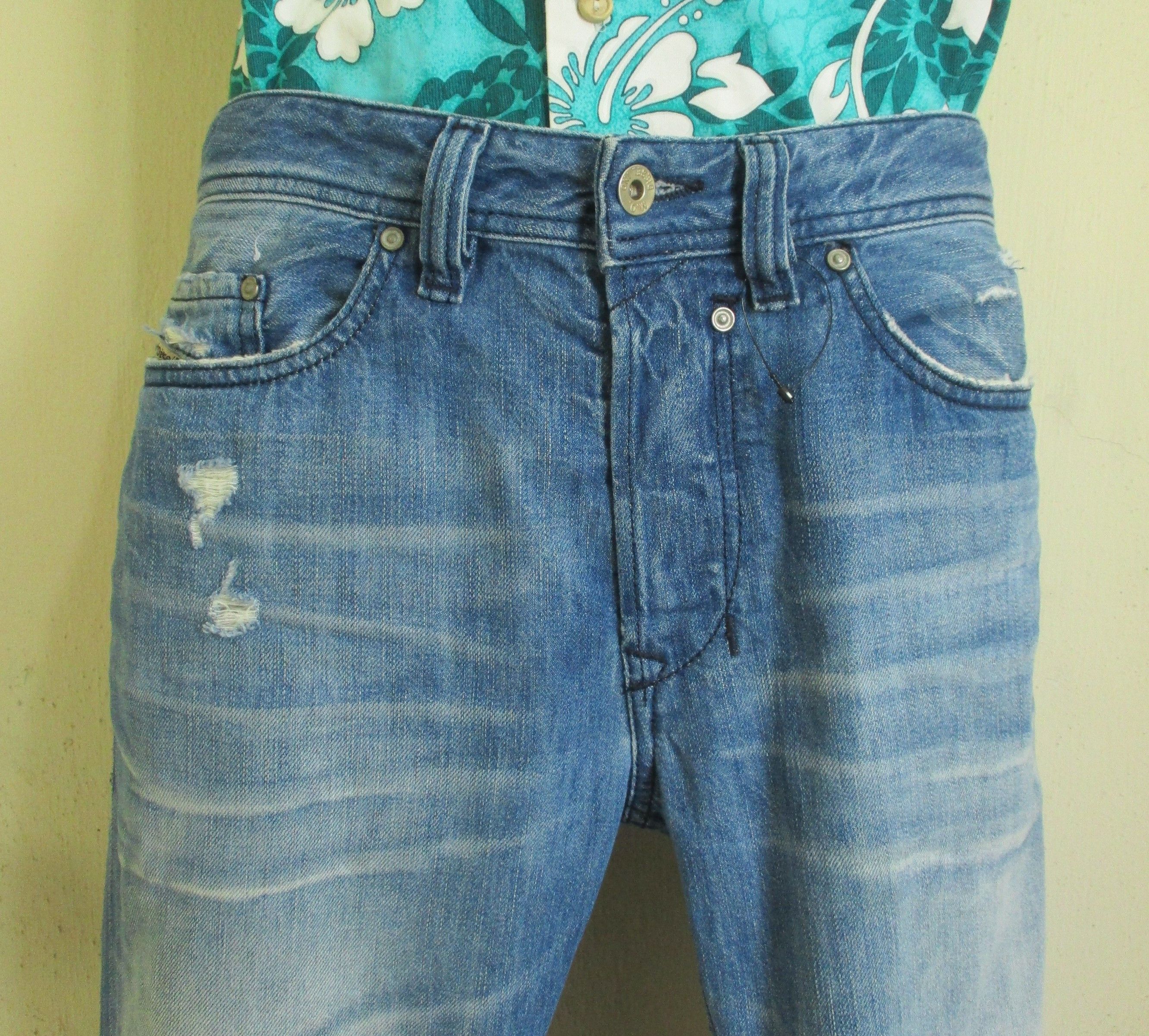 Diesel Safado Wash 008MX Low Rise Distressed Jeans Size US 29 - 3 Thumbnail