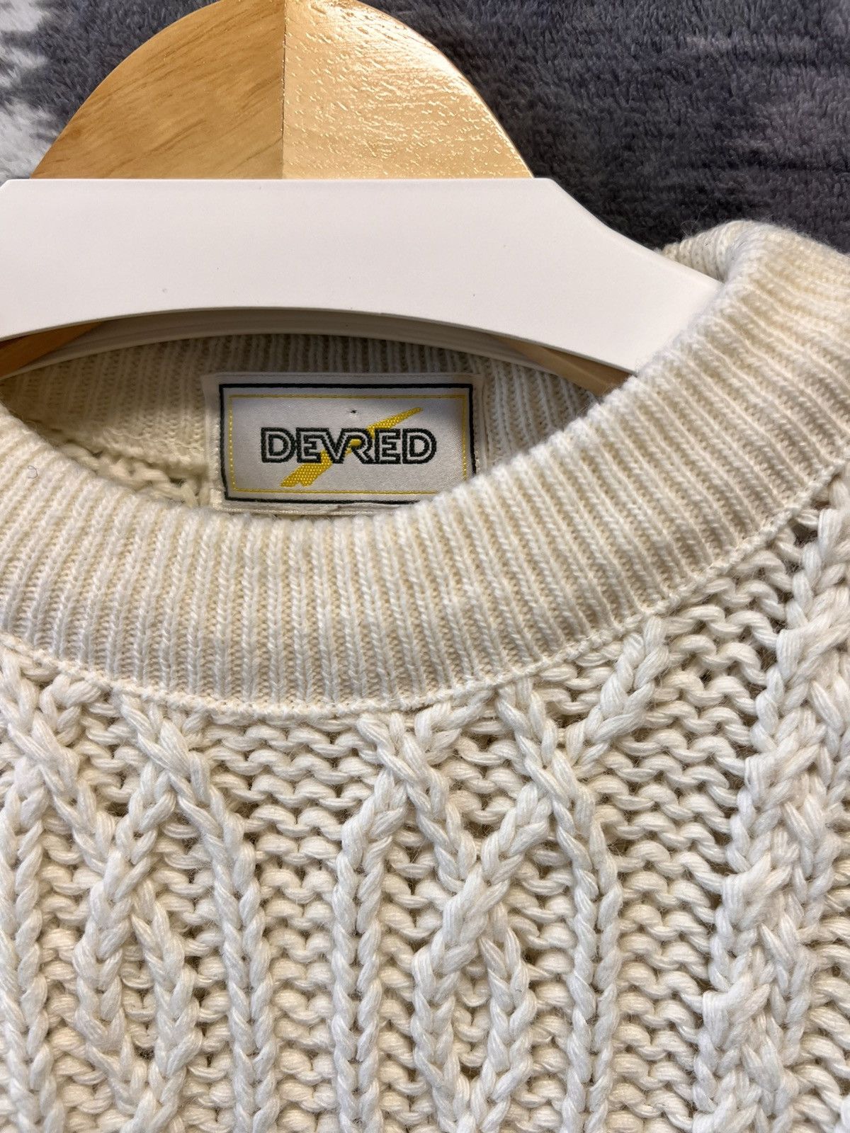 Designer Devred knitted wool sweater vintage 90s y2k luxury Size US XL / EU 56 / 4 - 3 Thumbnail