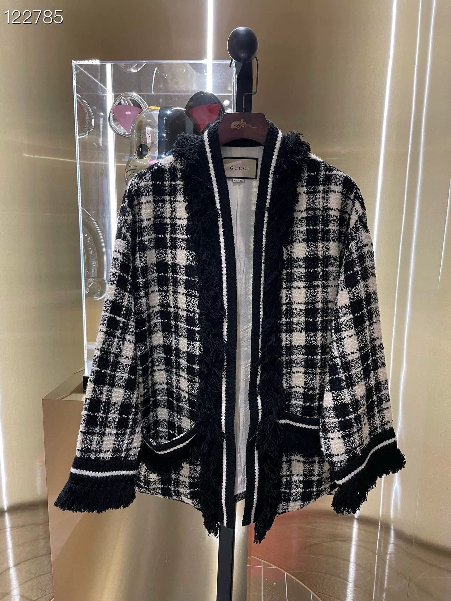 Gucci Gucci Black White Plaid Tweed Jacket Size M / US 6-8 / IT 42-44 - 1 Thumbnail
