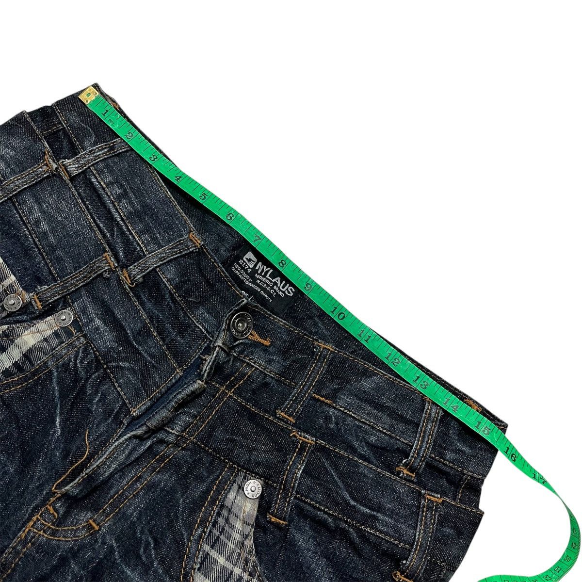 Hysteric Glamour DOUBLE WAIST JEANS NYLAUS CLOTHING RUSTY DENIM DISTRESSED Size US 31 - 12 Thumbnail