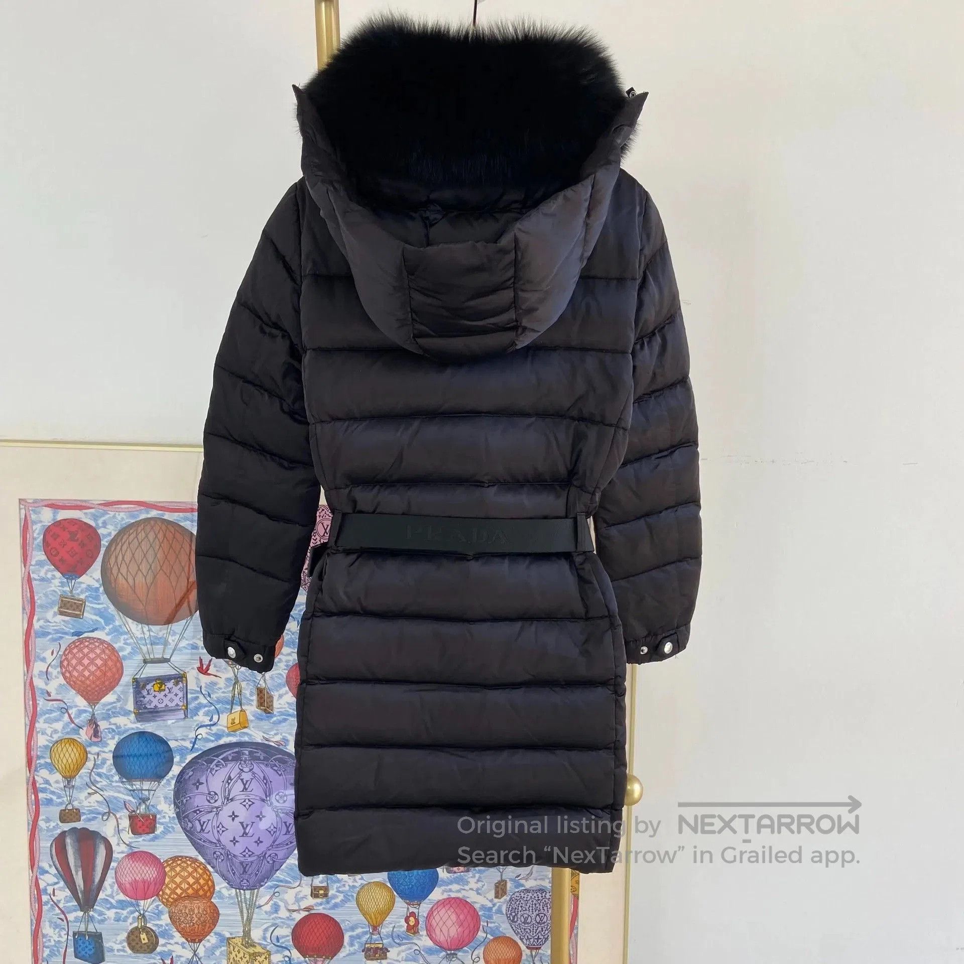 Prada Prada Black Fur Collar Down Jacket. Size S / US 4 / IT 40 - 2 Thumbnail