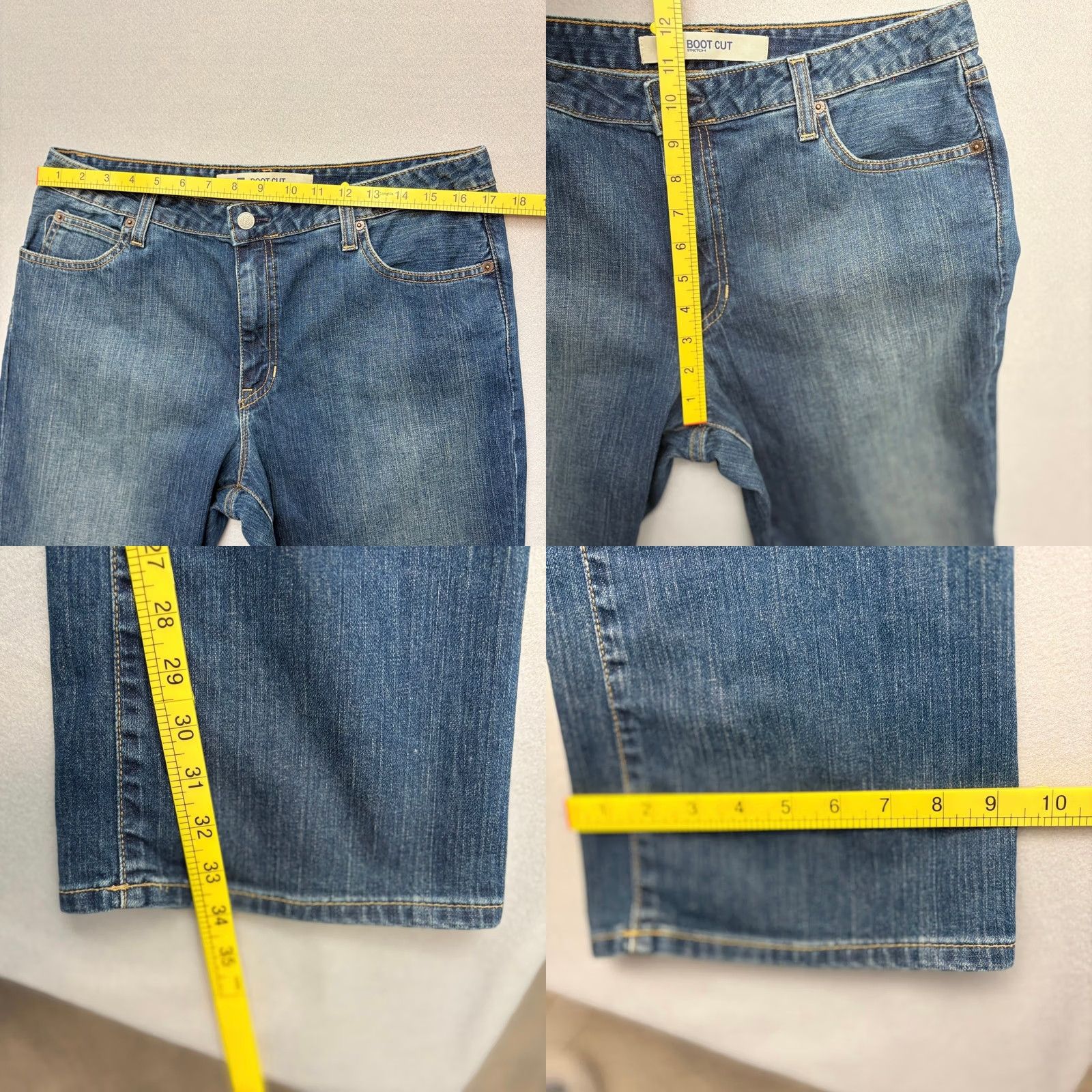 Gap VINTAGE Gap Bootcut Jeans Mid Rise Blue Medium Wash 14 Tall Long Denim Women Shoes? Size 36" / US 14 / IT 50 - 8 Thumbnail