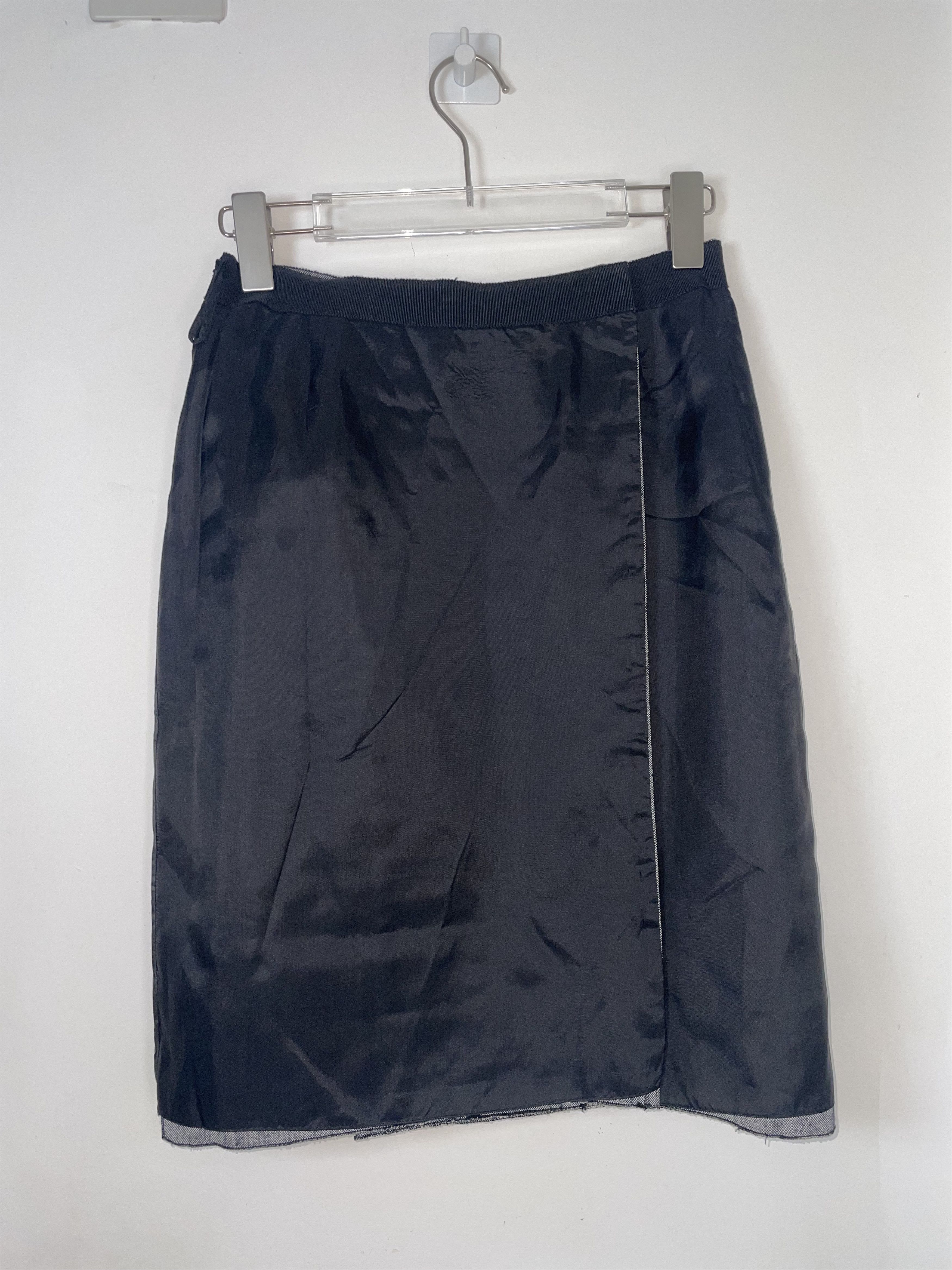 Prada Wrap Skirt Grey Tweed | Size IT 38 ~ Small Size 26" / US 2 / IT 38 - 3 Thumbnail