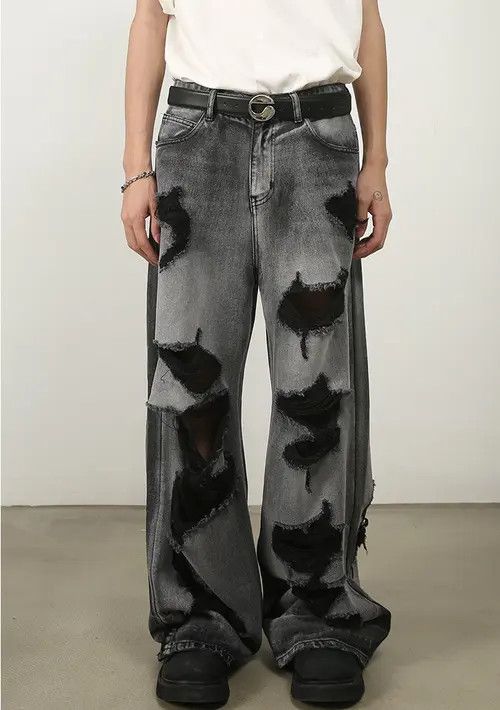 Other Straight-leg ripped wide-leg jeans Size US 32 / EU 48 - 7 Thumbnail