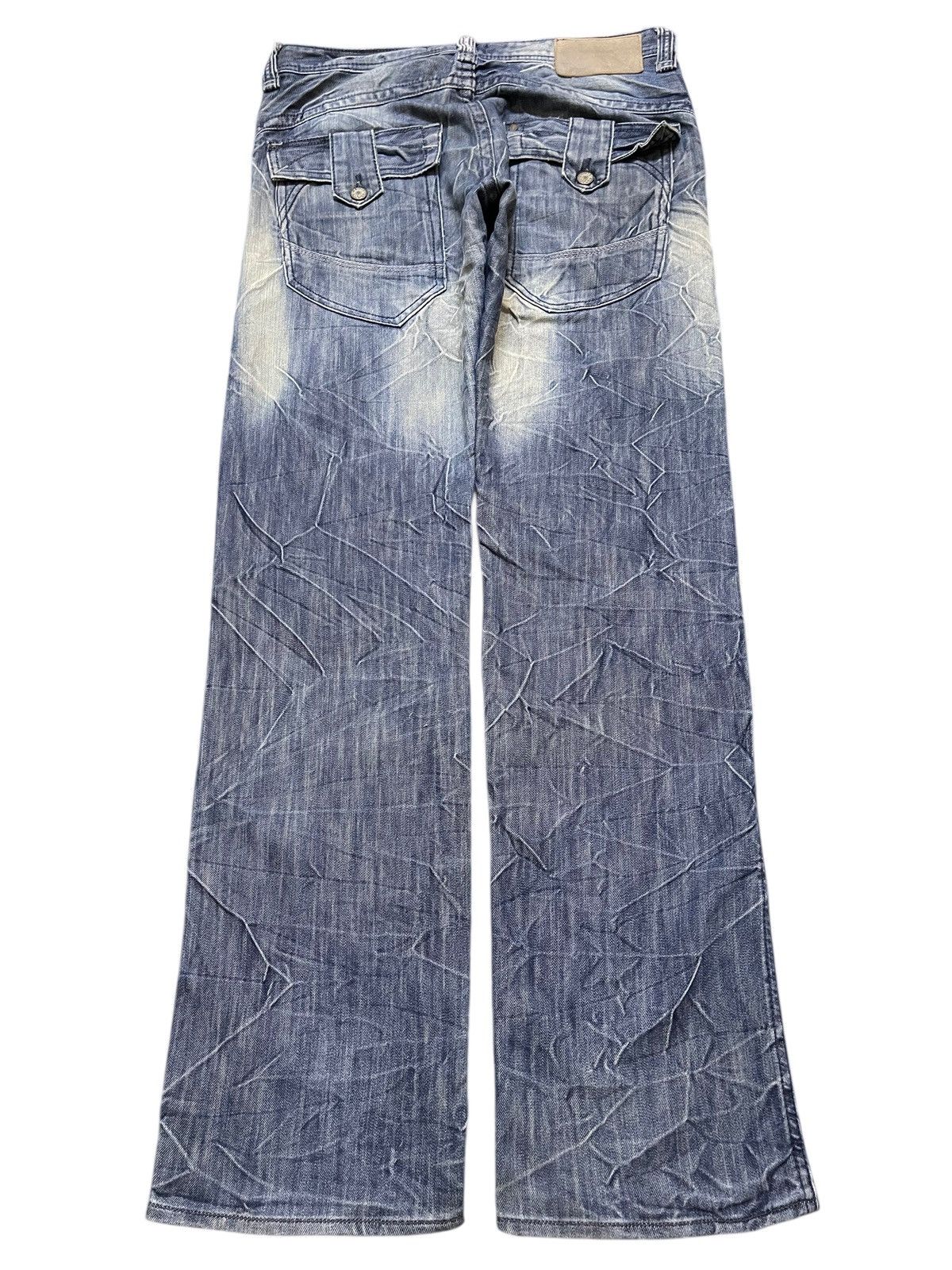 14th Addiction Vintage Japanese Brand Blue Wash Thunder Style Loose Jeans Size US 32 / EU 48 - 2 Thumbnail