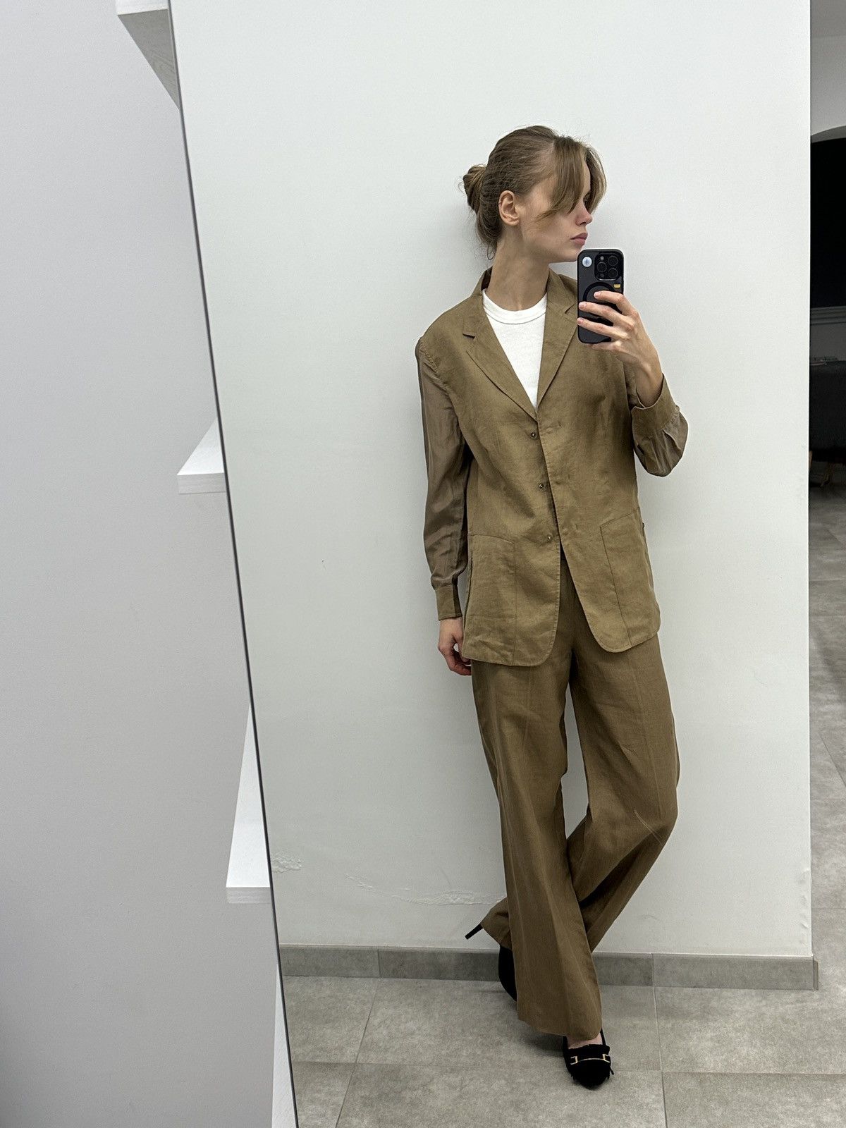 Max Mara Formal Linen Suit Blazer Pants