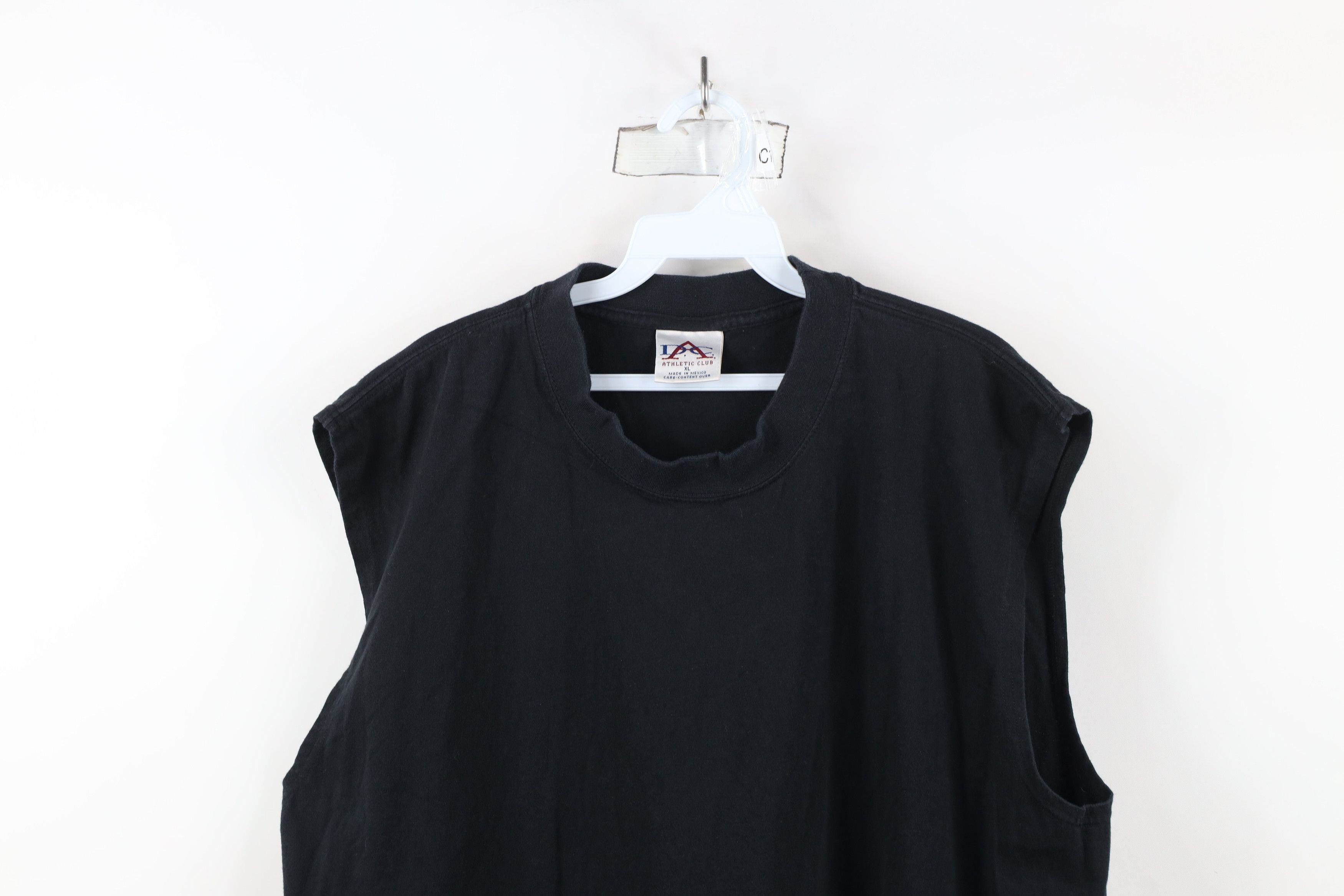 Vintage Vintage 90s Streetwear Sleeveless Muscle T-Shirt Black Size US XL / EU 56 / 4 - 2 Thumbnail