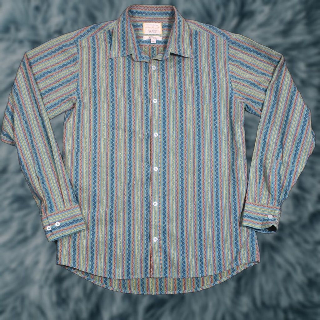 RVCA RVCA Button Up Shirt Mens S Multicolor Teal Aztec Southwest Designer Alex Knost Size US S / EU 44-46 / 1 - 1 Thumbnail