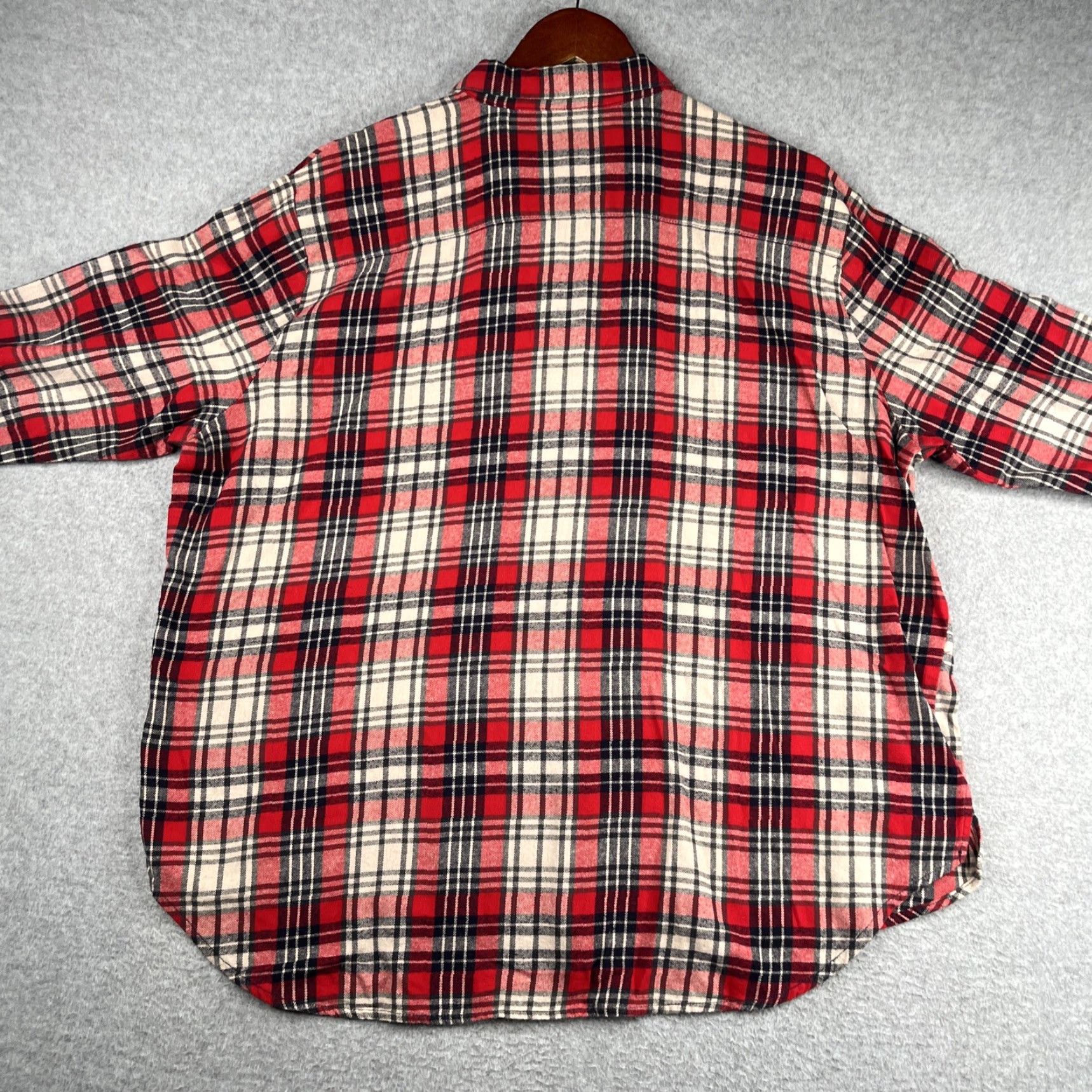 Madewell Madewell Oversized Flannel Long Sleeve Button Up Shirt Women XL Red Plaid Pocket Size XL / US 12-14 / IT 48-50 - 6 Thumbnail