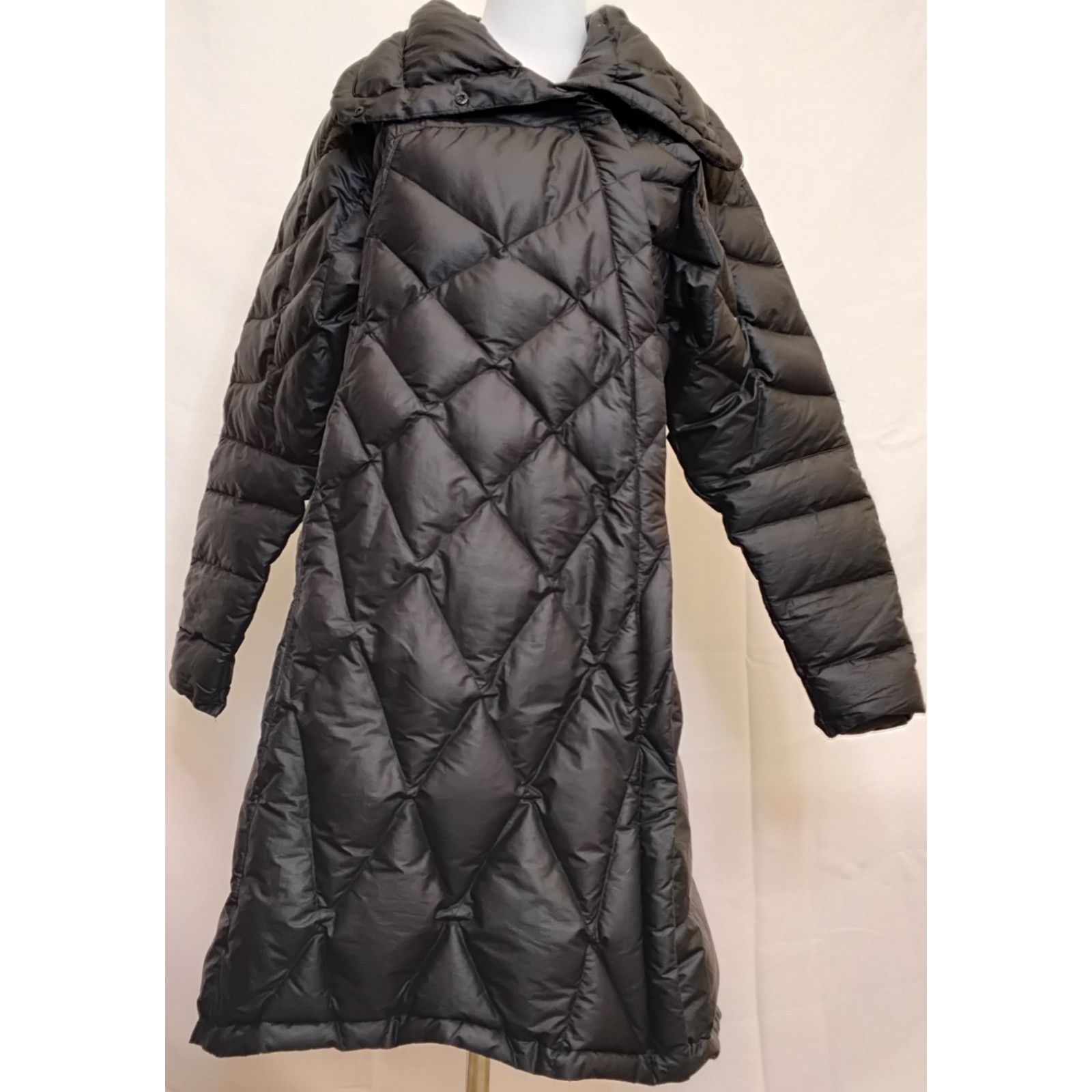 nau Nau Down Parka Coat Women's M Long Black Lightweight Size M / US 6-8 / IT 42-44 - 2 Thumbnail