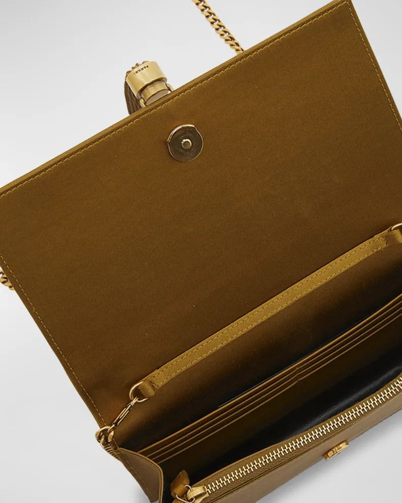Saint Laurent Paris o1b1hav110325 Size: OS / Kate Wallet On Chain in Gold Size ONE SIZE - 4 Thumbnail