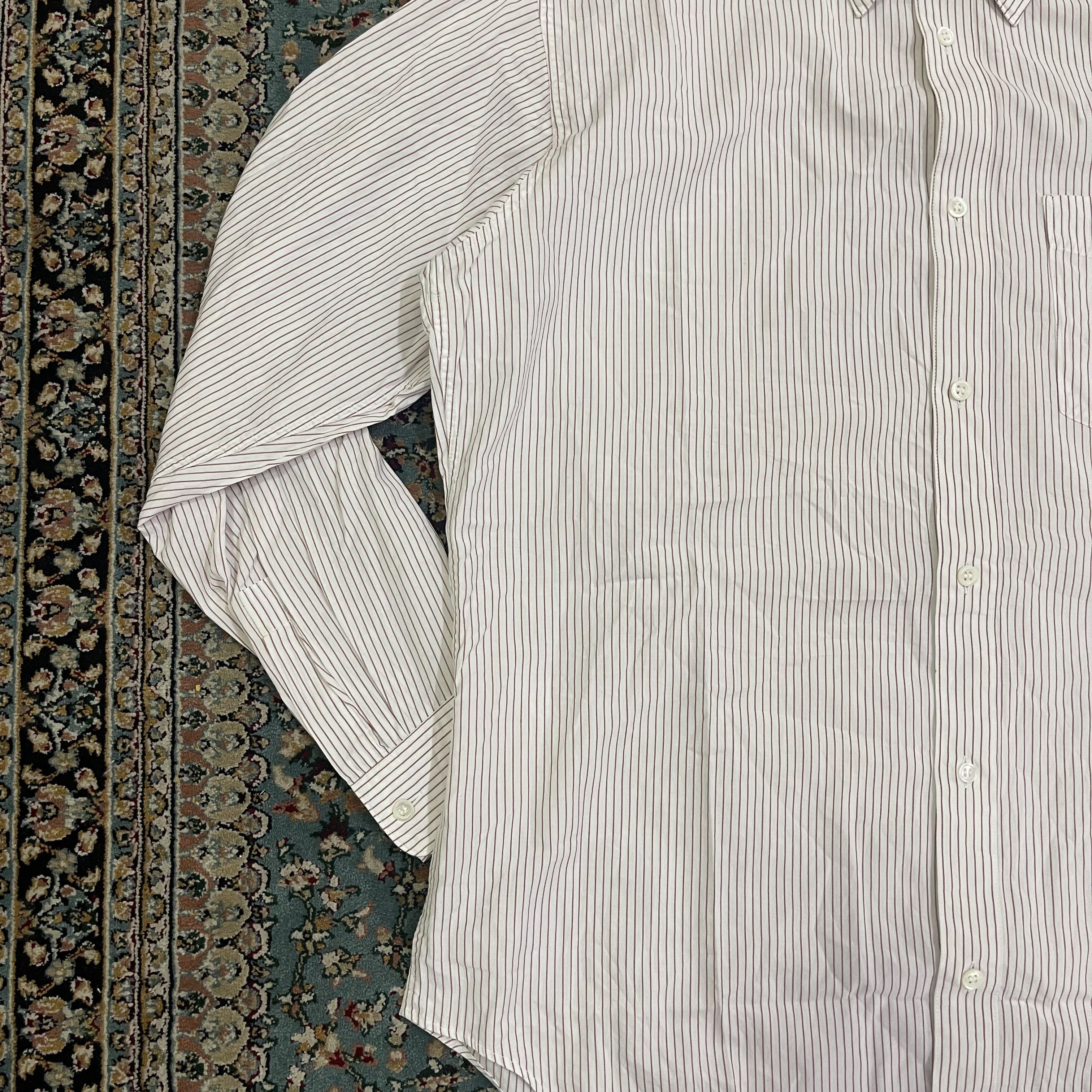 Issey Miyake × Vintage Vtg 80s Issey Miyake Circa Pinstripe Office Shirt Size US XL / EU 56 / 4 - 4 Thumbnail