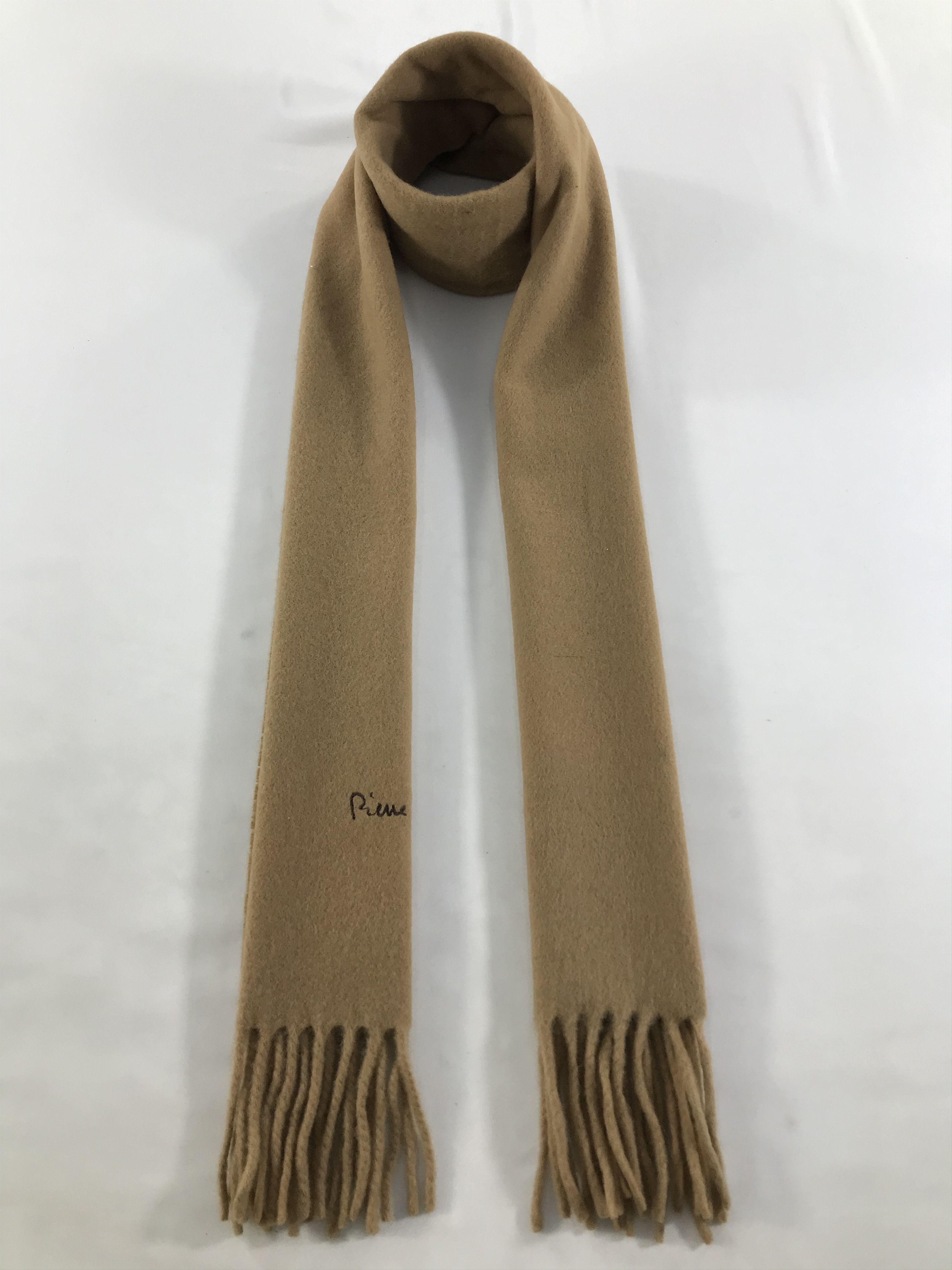 Pierre Cardin Pierre Cardin Tan Wool Scarf Muffler V150 Size ONE SIZE - 1 Thumbnail