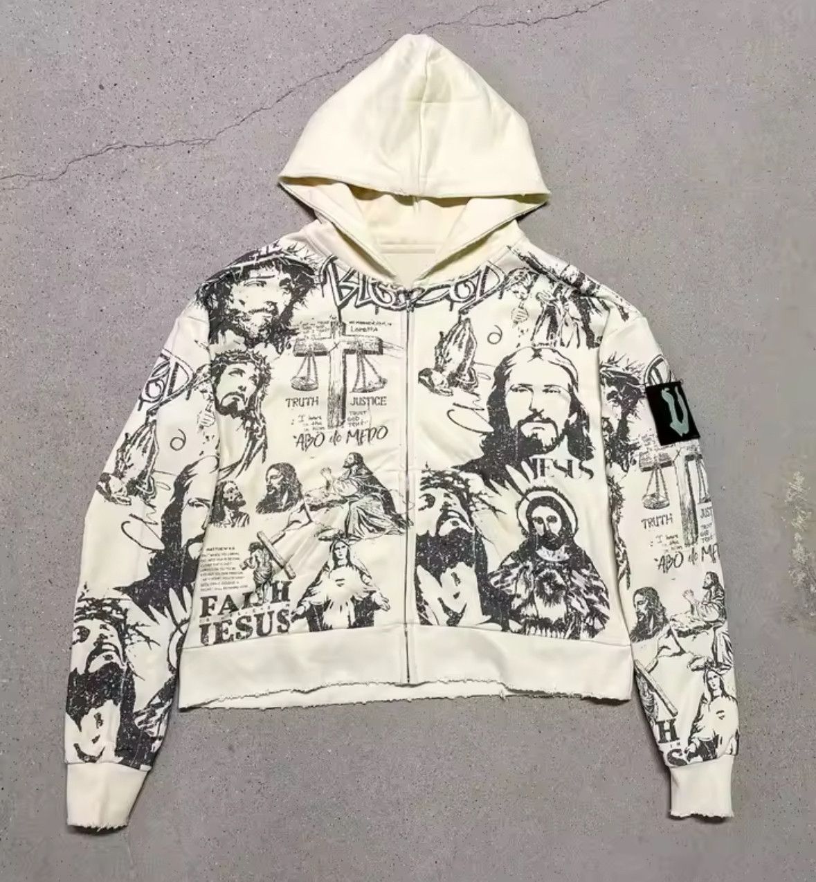 Other Retro Digital Print Faith Jesus Edgy Hip Hop Hoodies Size US M / EU 48-50 / 2 - 1 Thumbnail
