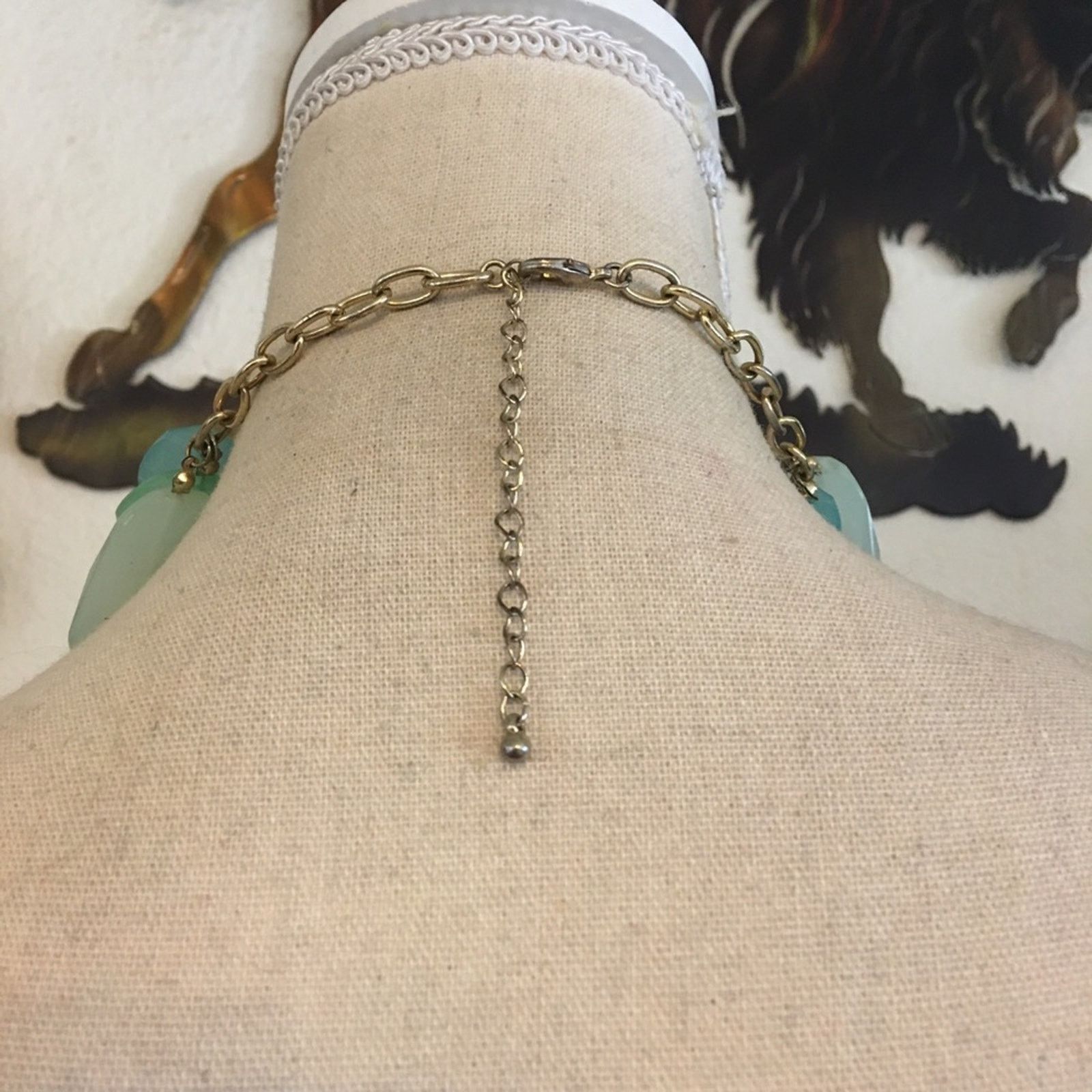 Jewelry Large chunky cool blue faceted bead necklace Size ONE SIZE - 5 Thumbnail