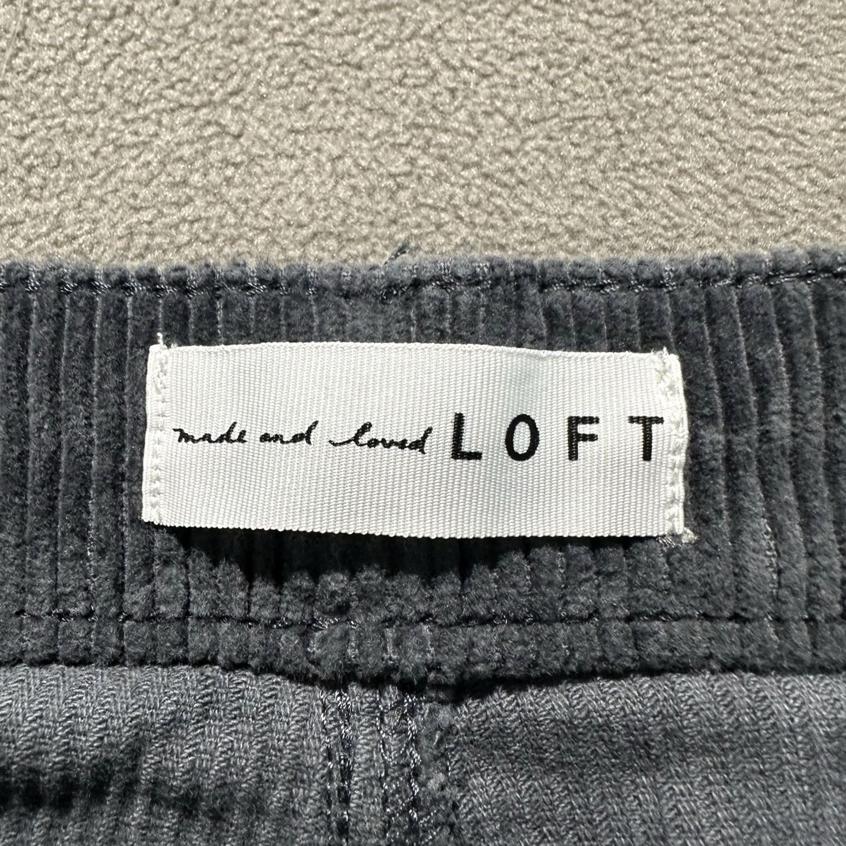 Loft Loft Pants Womens 30/10 Gray Wide Whale Corduroy Straight High Rise Casual Chino Size 32" / US 10 / IT 46 - 3 Thumbnail