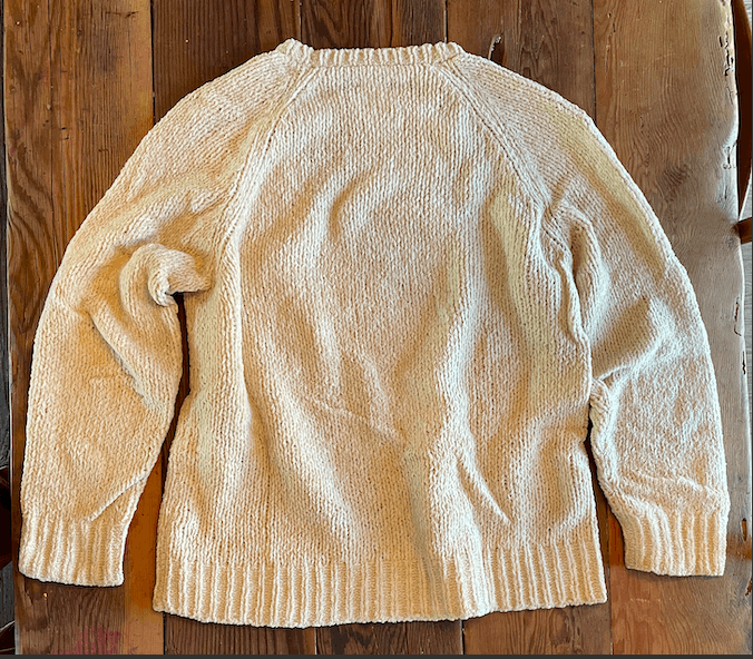 Ts(S) Ecru Handknit Cotton Chenille Sweater Size US M / EU 48-50 / 2 - 2 Thumbnail