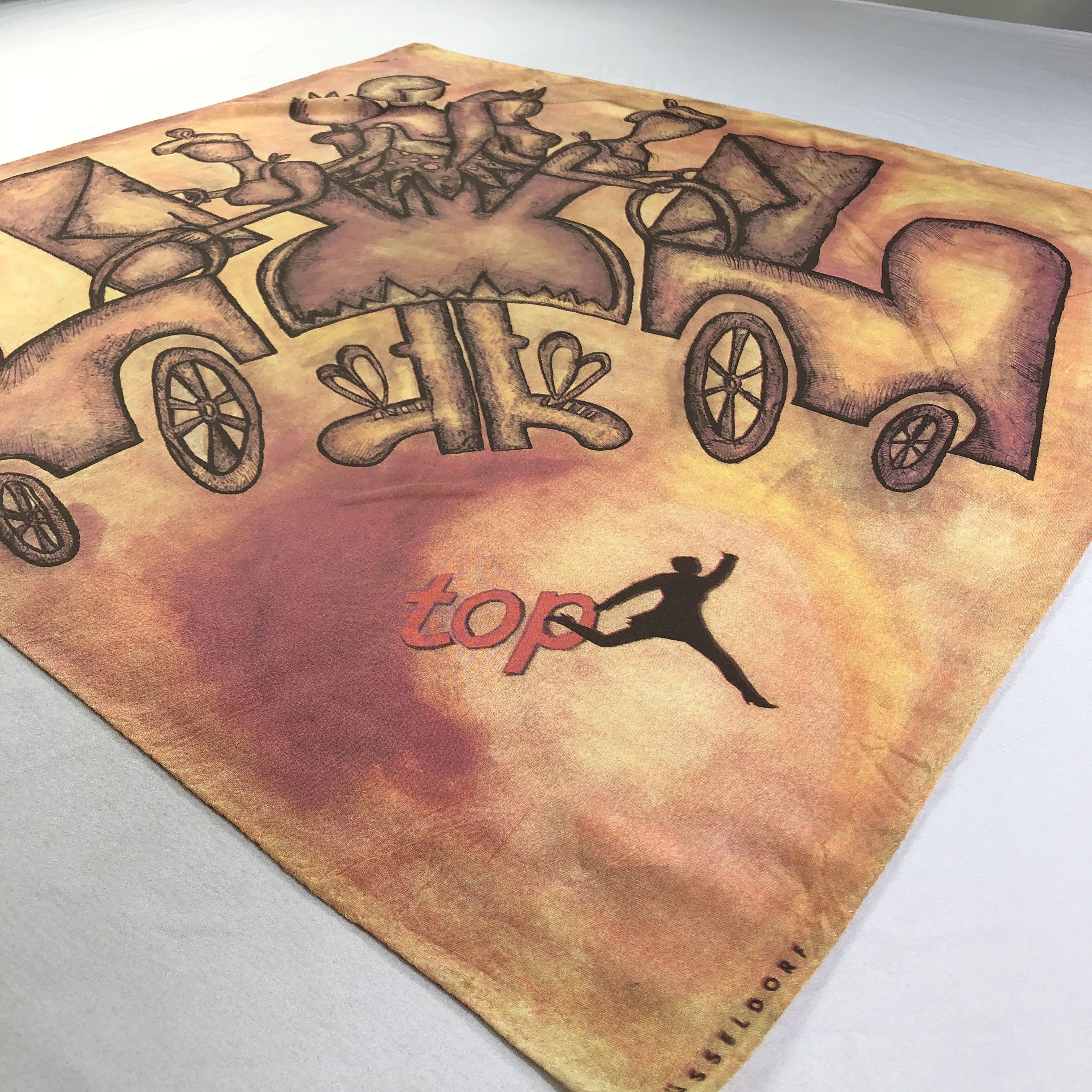 Vintage Vintage Dusseldorf Silk Scarf Size ONE SIZE - 3 Thumbnail