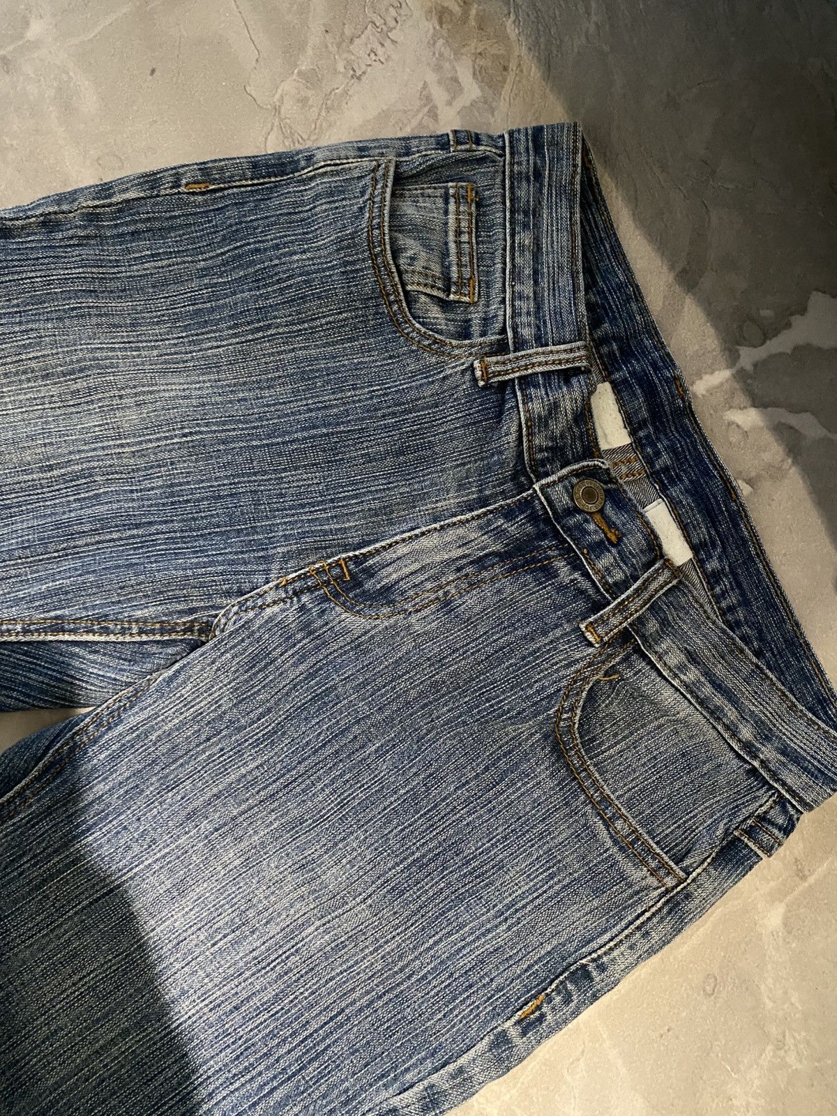 Vintage CRAZY Faded Avant Garde Washed Flared/Hysteric Glamour Style Size US 28 / EU 44 - 2 Thumbnail